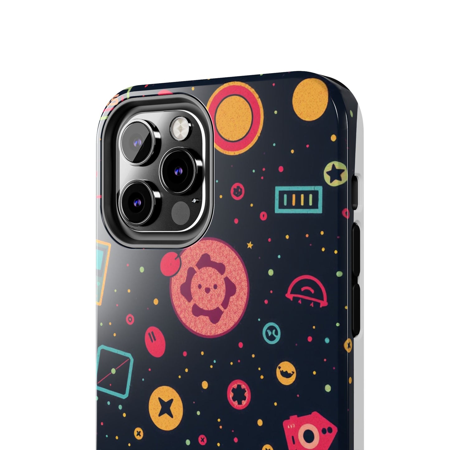 Colorful Space-Themed Tough Phone Case - Fun & Durable Protection for All Ages - for iPhone