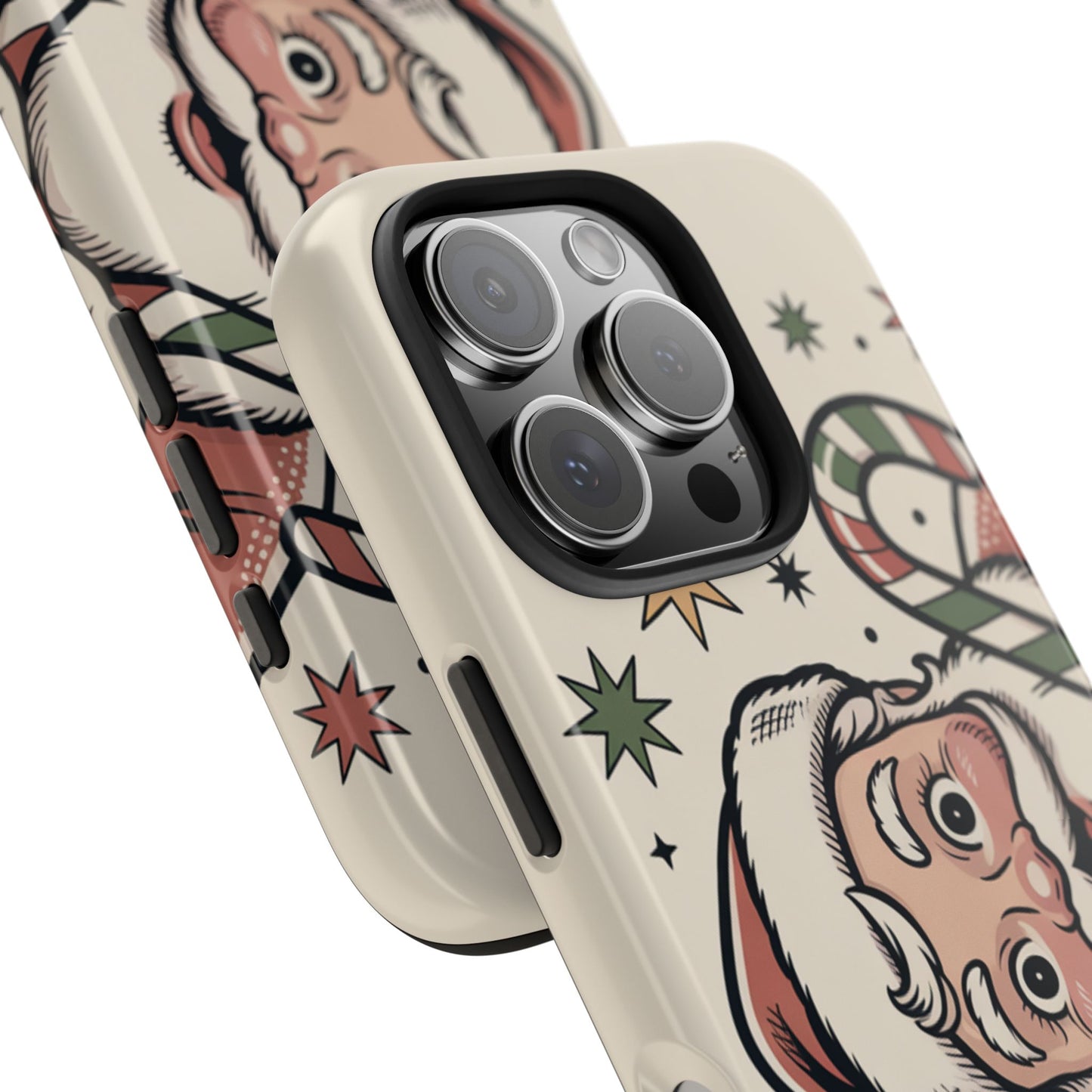 Retro Santa Tough Phone Case - Festive Holiday Design