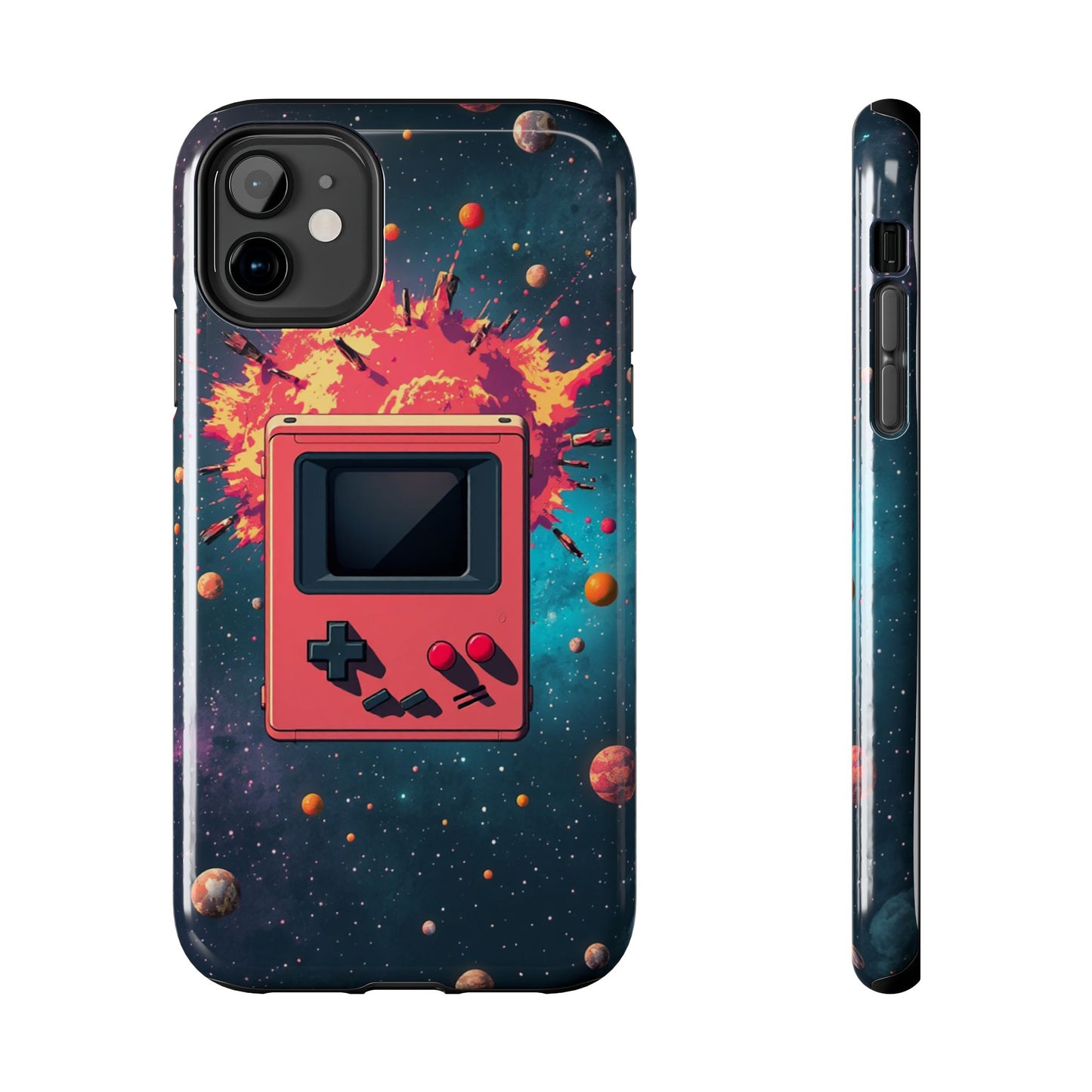 Retro Gaming Tough Phone Case - Space Adventure Design