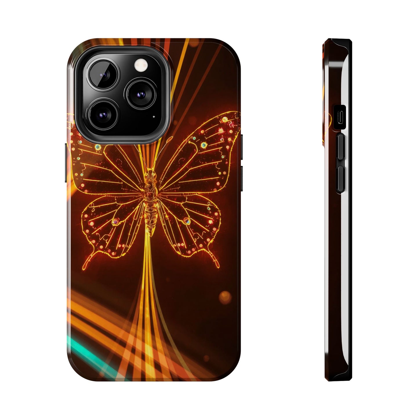 Elegant Butterfly Tough Phone Case - Stylish Protection for Nature Lovers