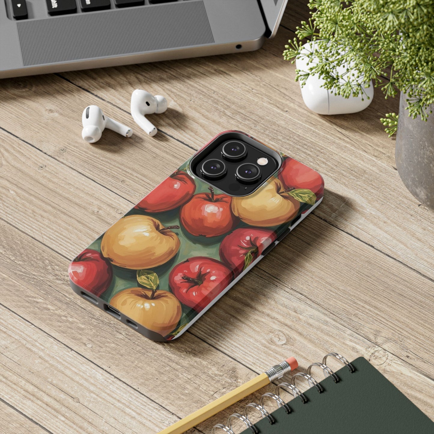 Colorful Painted Apples Art Tough Phone Case - Durable & Stylish Protection - for iPhone