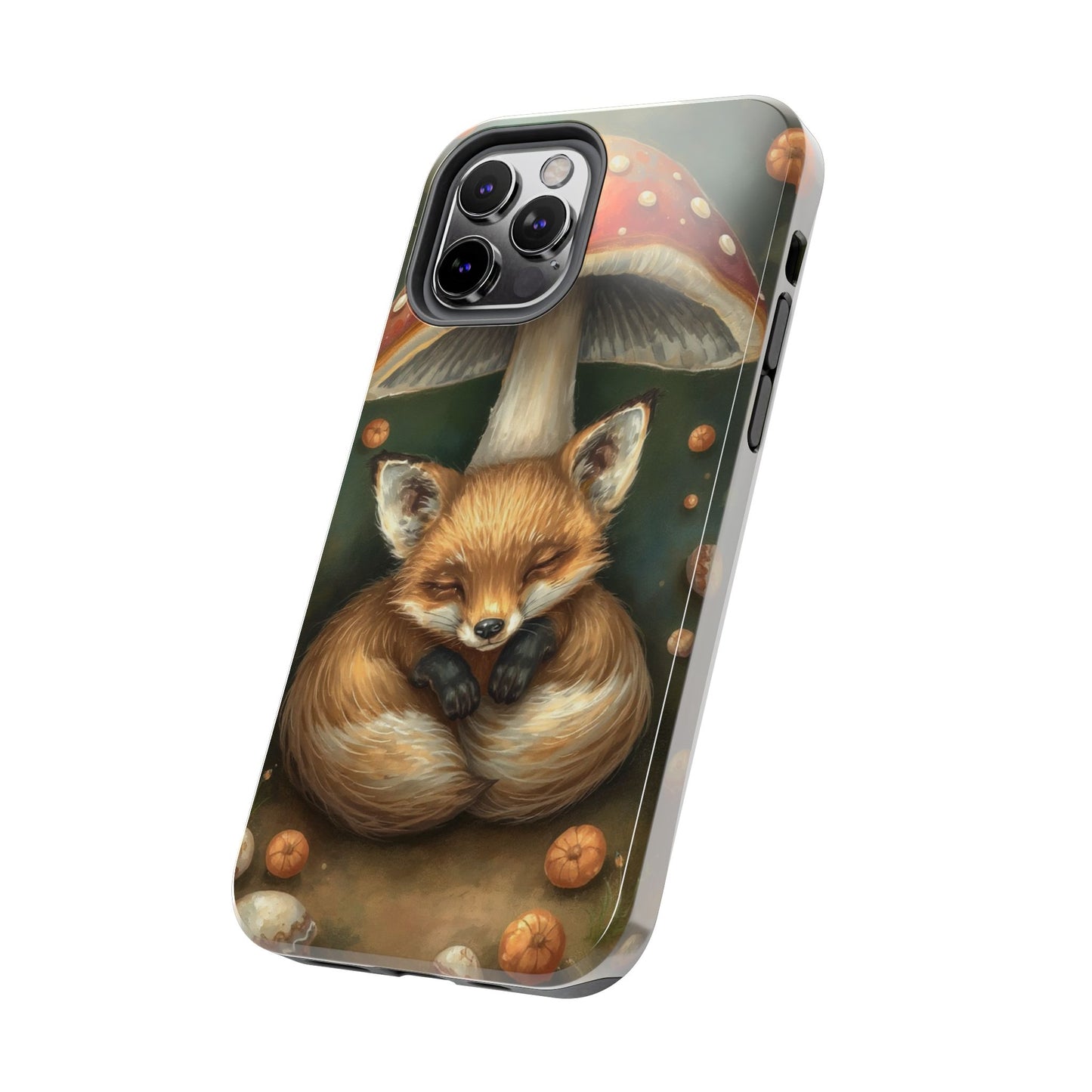 Cute Fox & Mushroom Phone Case - Tough Protective Cover