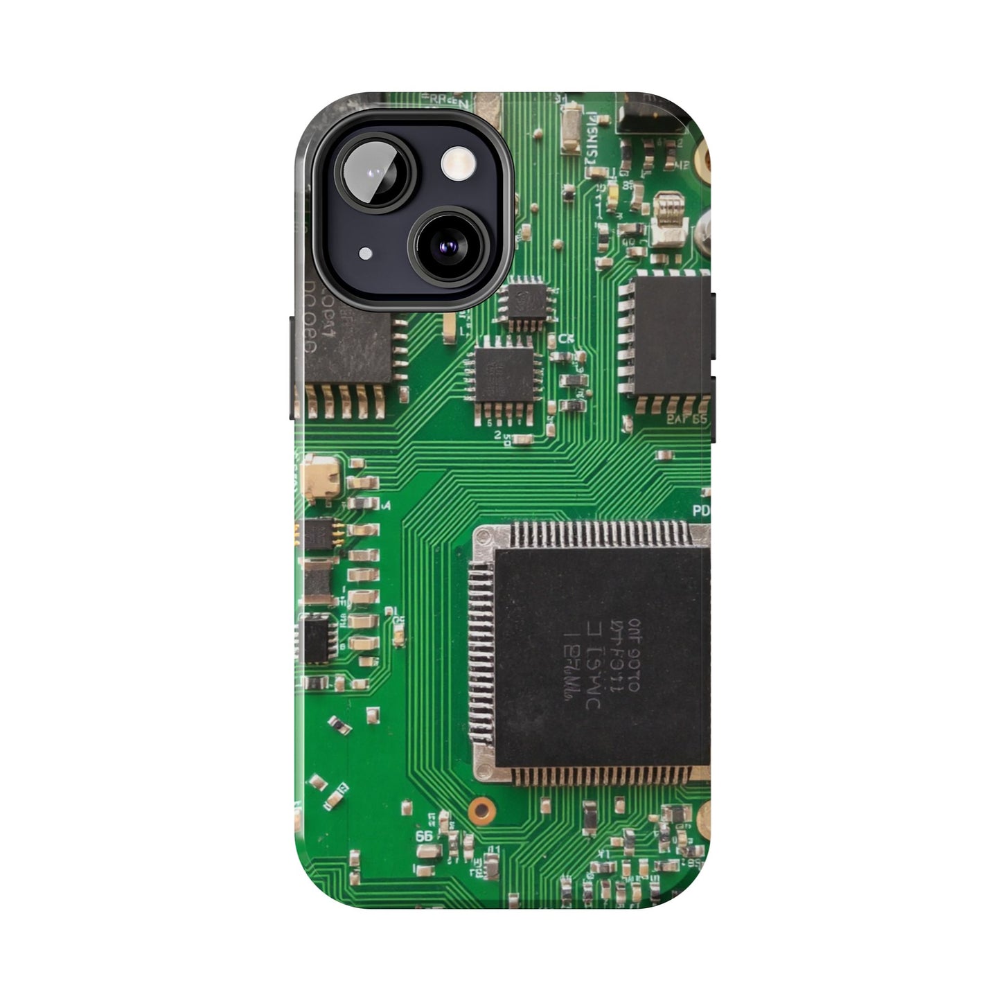 Circuit Board Tough Phone Case - Durable Tech Design