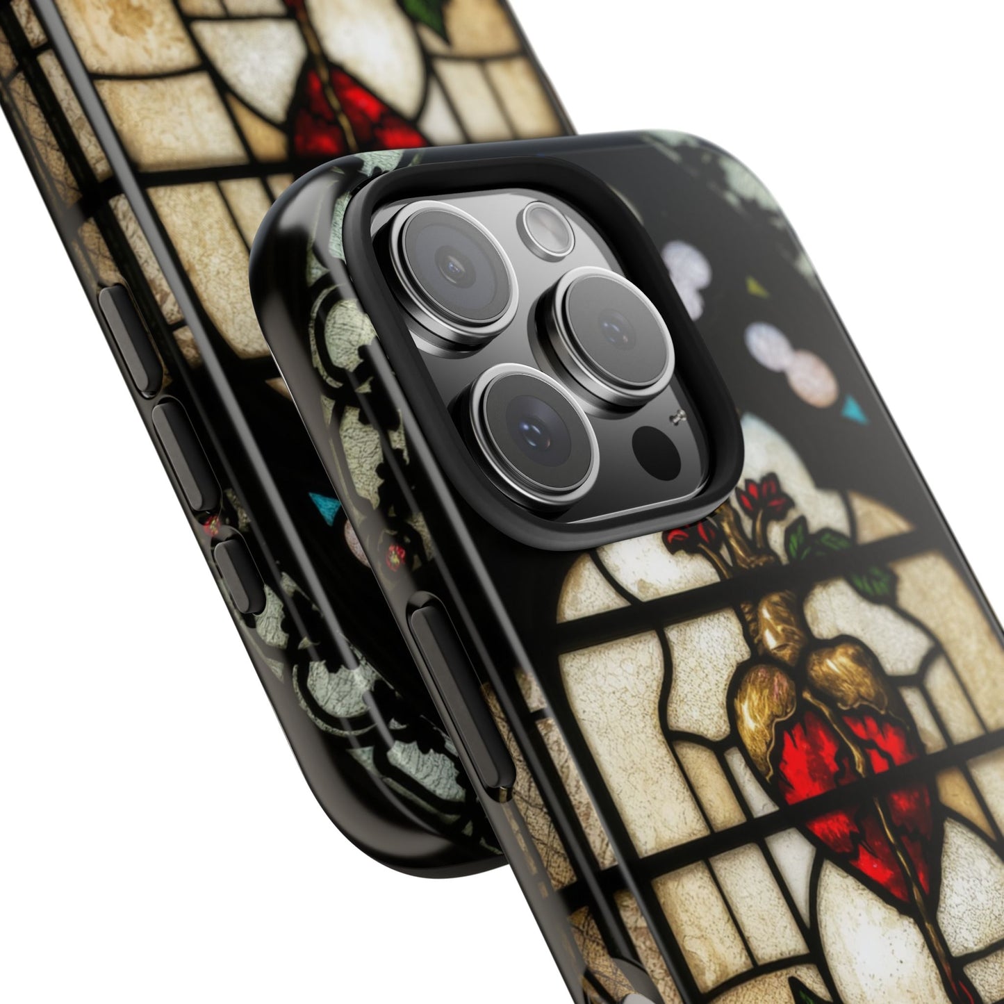 Stained Glass Heart Tough Phone Case - Unique Design for Protection & Style