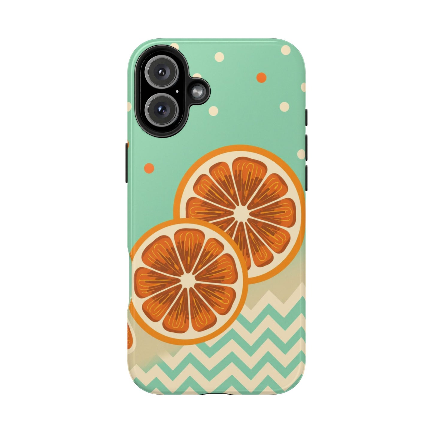 Citrus Vibe Tough Phone Case - Fun Orange Slice Design