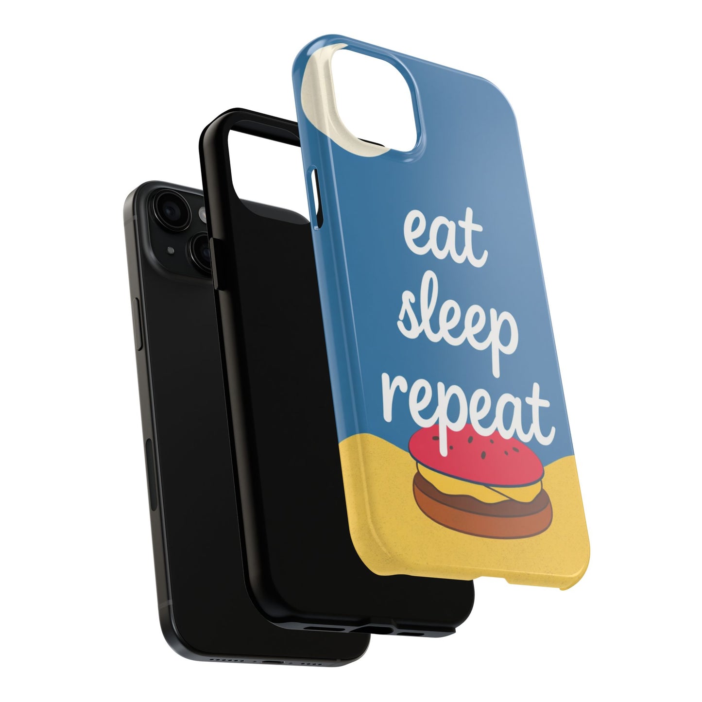 Eat, Sleep, Repeat Phone Case – Fun & Durable Tough Phone Cases for Food Lovers