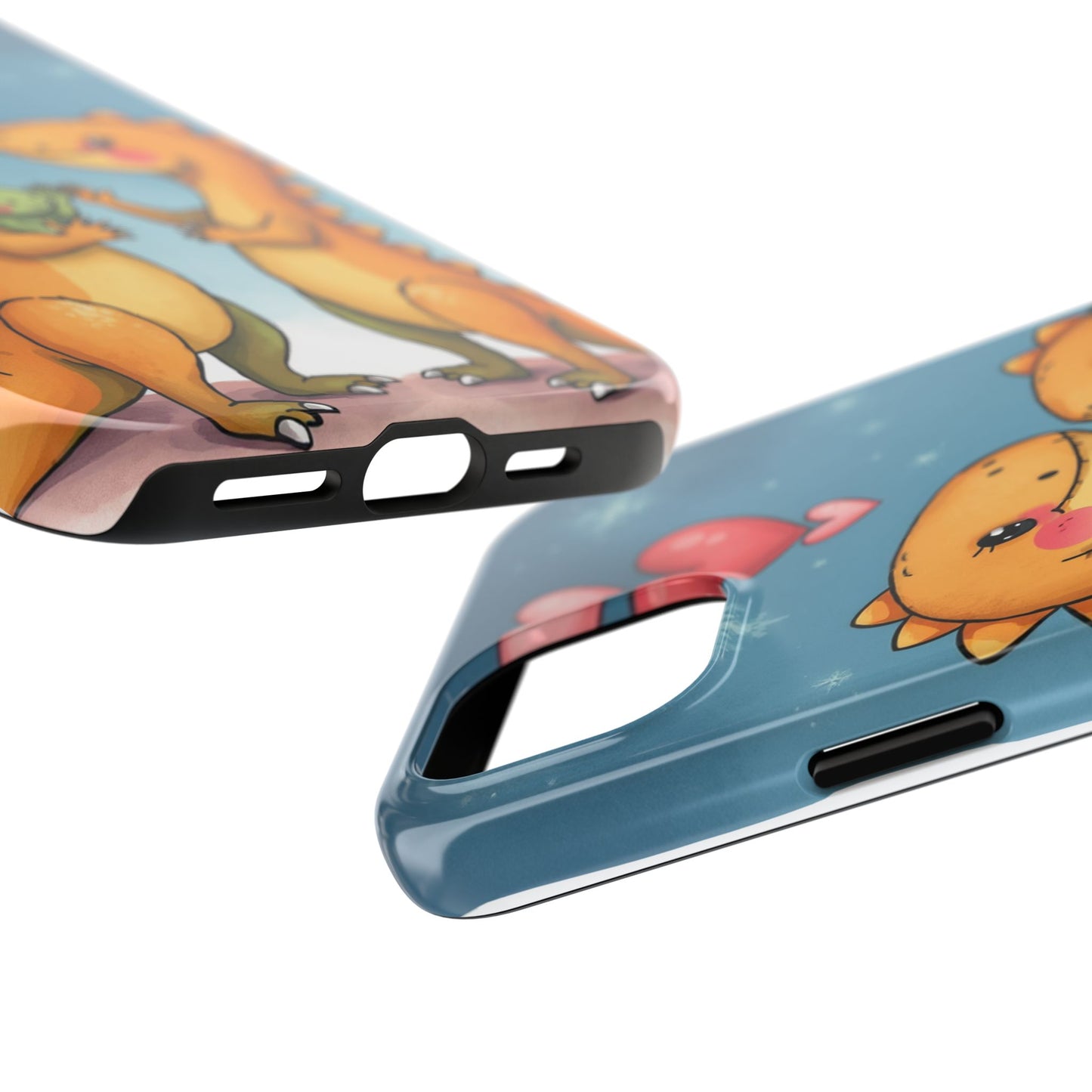 Dino Love Tough Phone Case - Cute & Durable Design for Kids & Parents