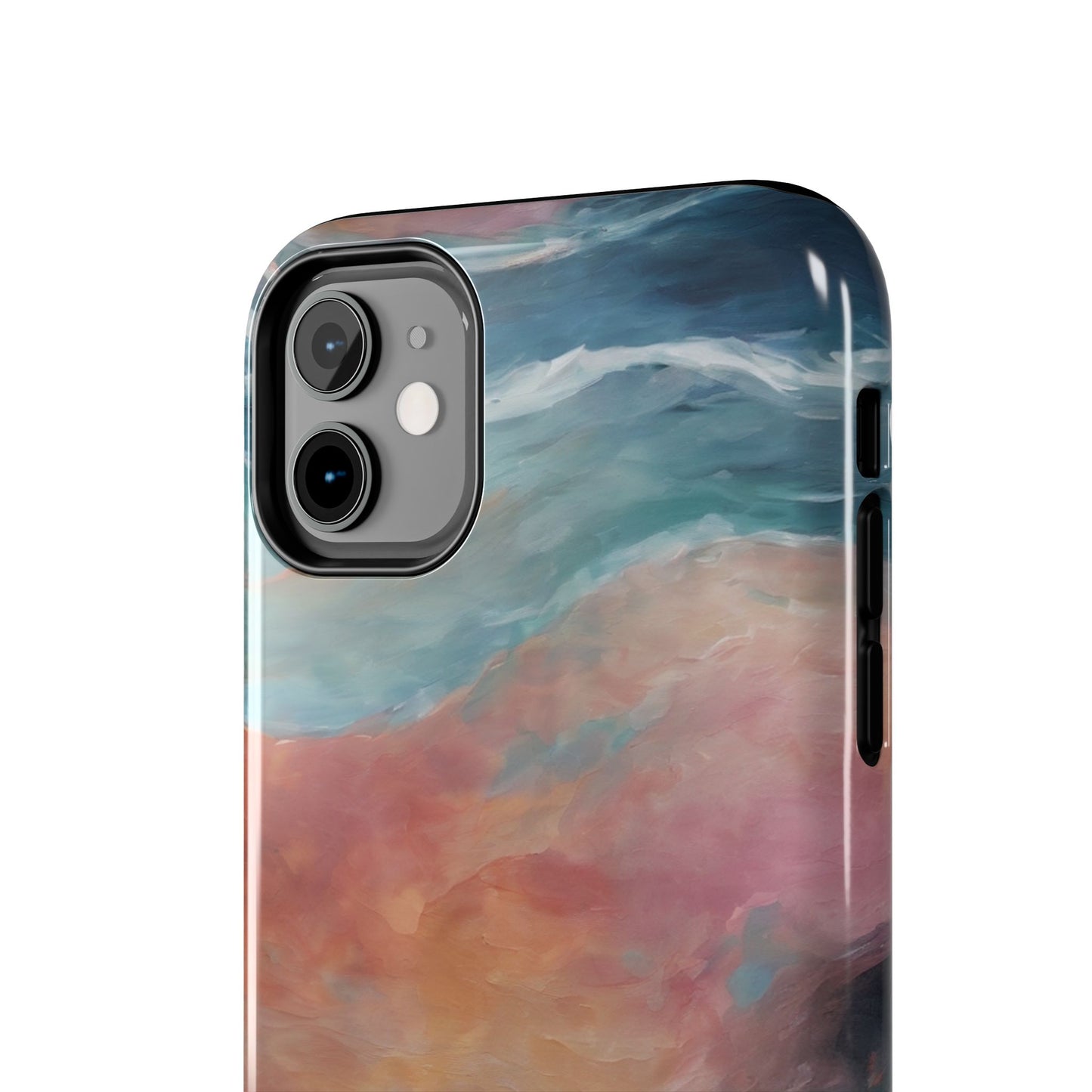 Artistic Painted Sea Tough Phone Case - Abstract Waves Design - for iPhone