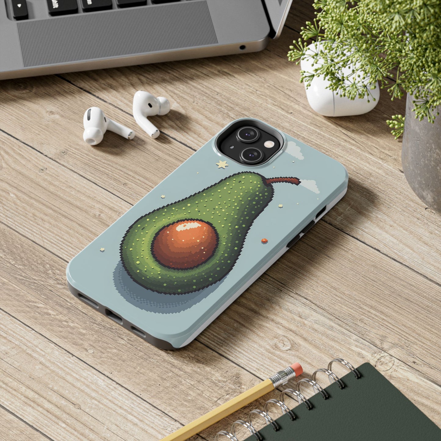 Pixel Avocado Tough Phone Case - Perfect for Foodies & Nature Lovers - for iPhone
