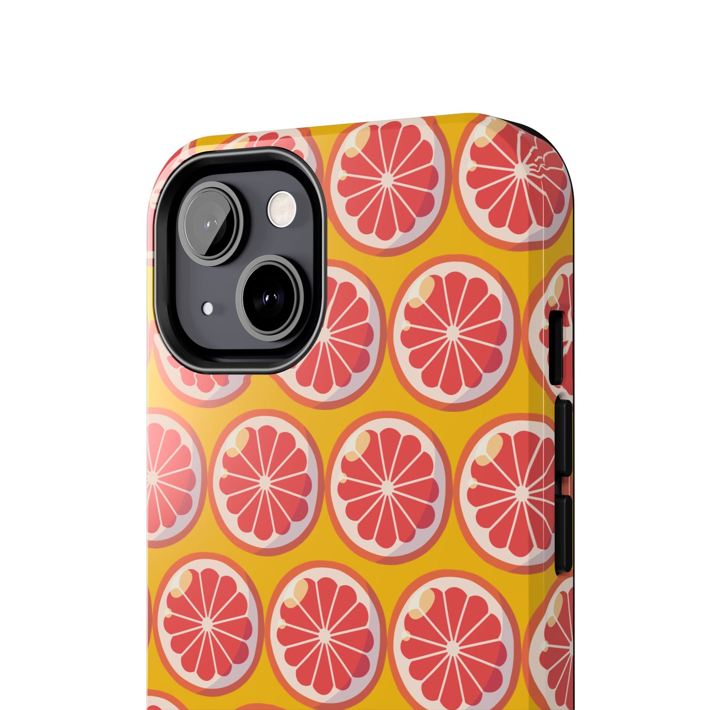 Citrus Pattern Tough Phone Case - Bright Grapefruit Design - for iPhone