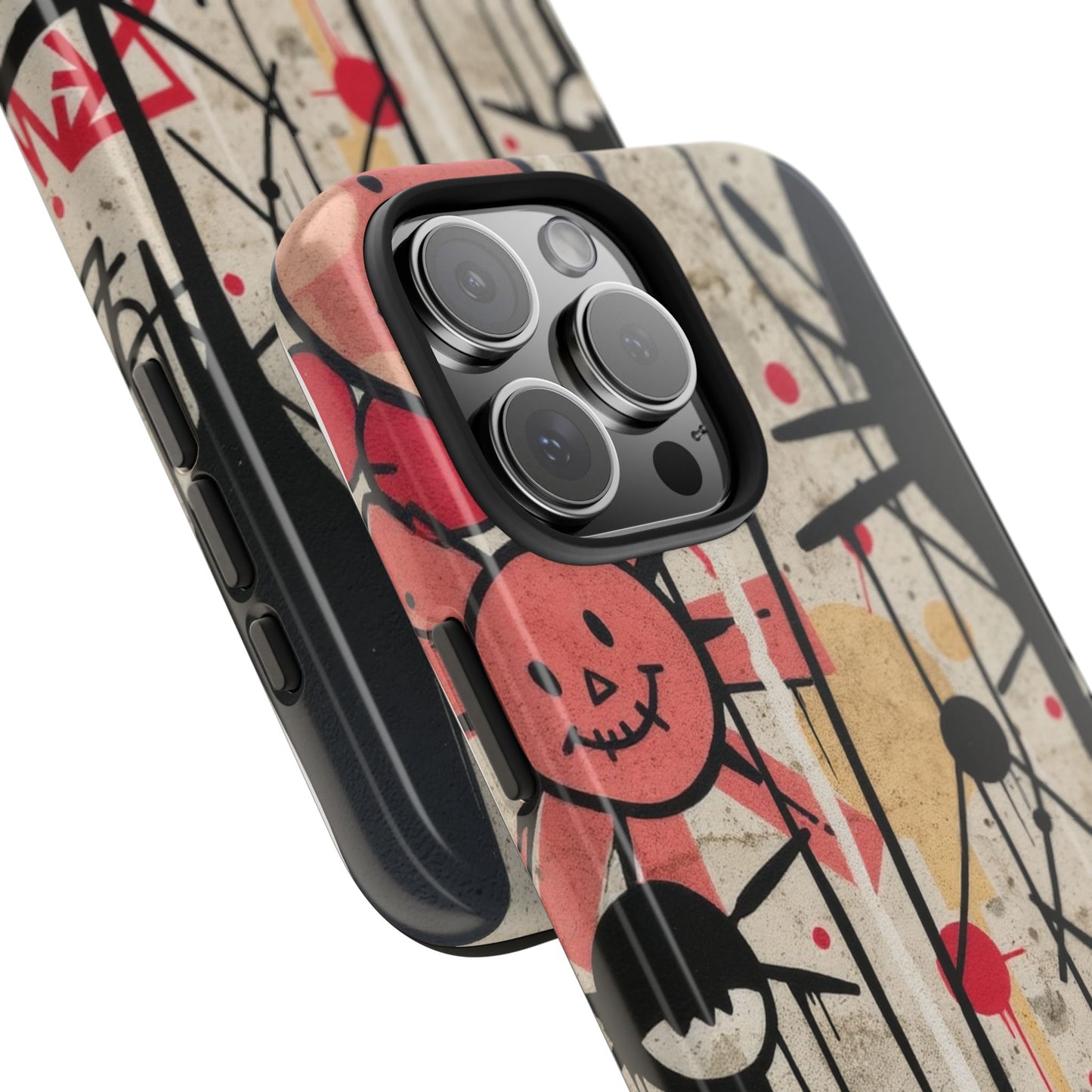 Artistic Tough Phone Case - Abstract Fun Grafitti Design for Protective Style - for iPhone