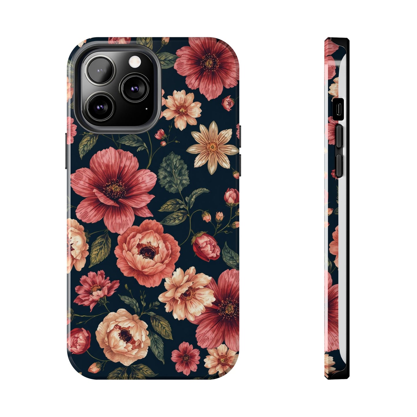 Spring Power! Floral Tough Phone Case - Durable Protection with Elegant Flower Design - for iPhone