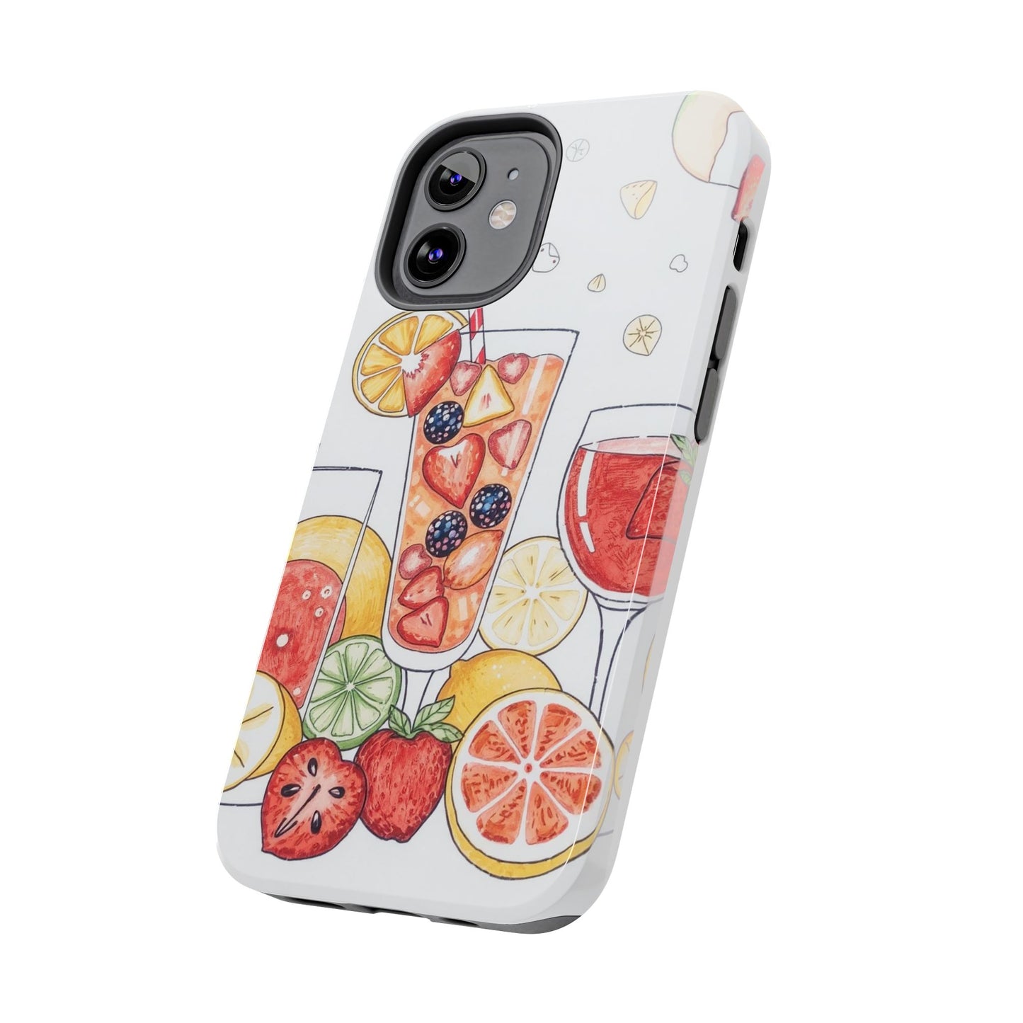 Colorful Fruit Cocktail Tough Phone Case - Perfect for Summer Vibes