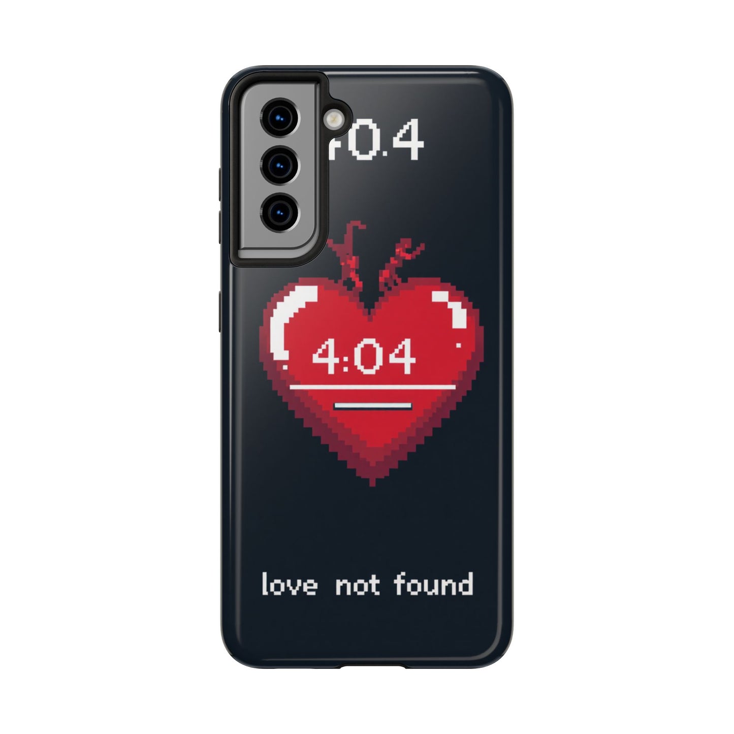 Vintage Pixel Heart Tough Phone Case - "404 Love Not Found" Design