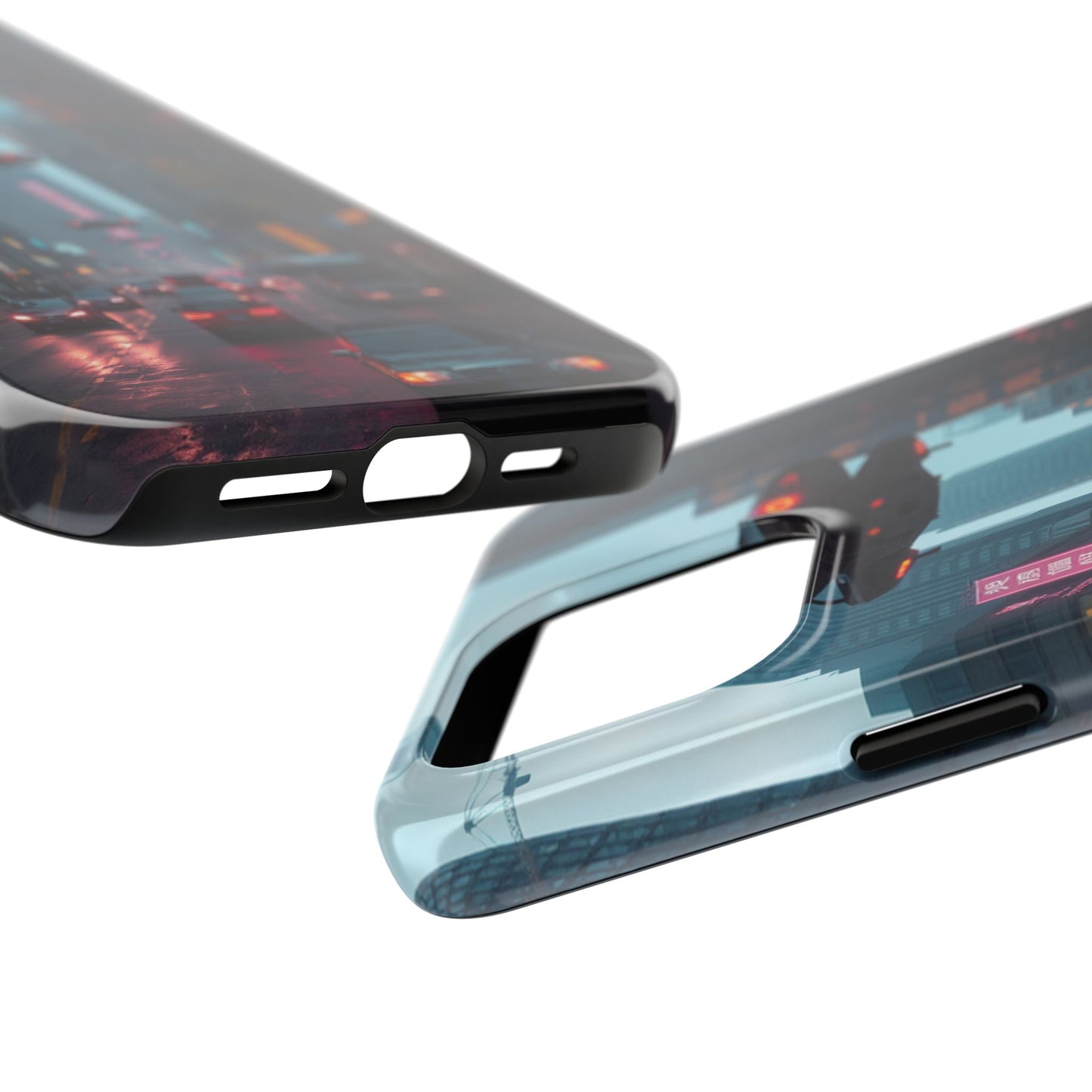 Futuristic City Tough Phone Case - Sci-Fi Design for Urban Explorers