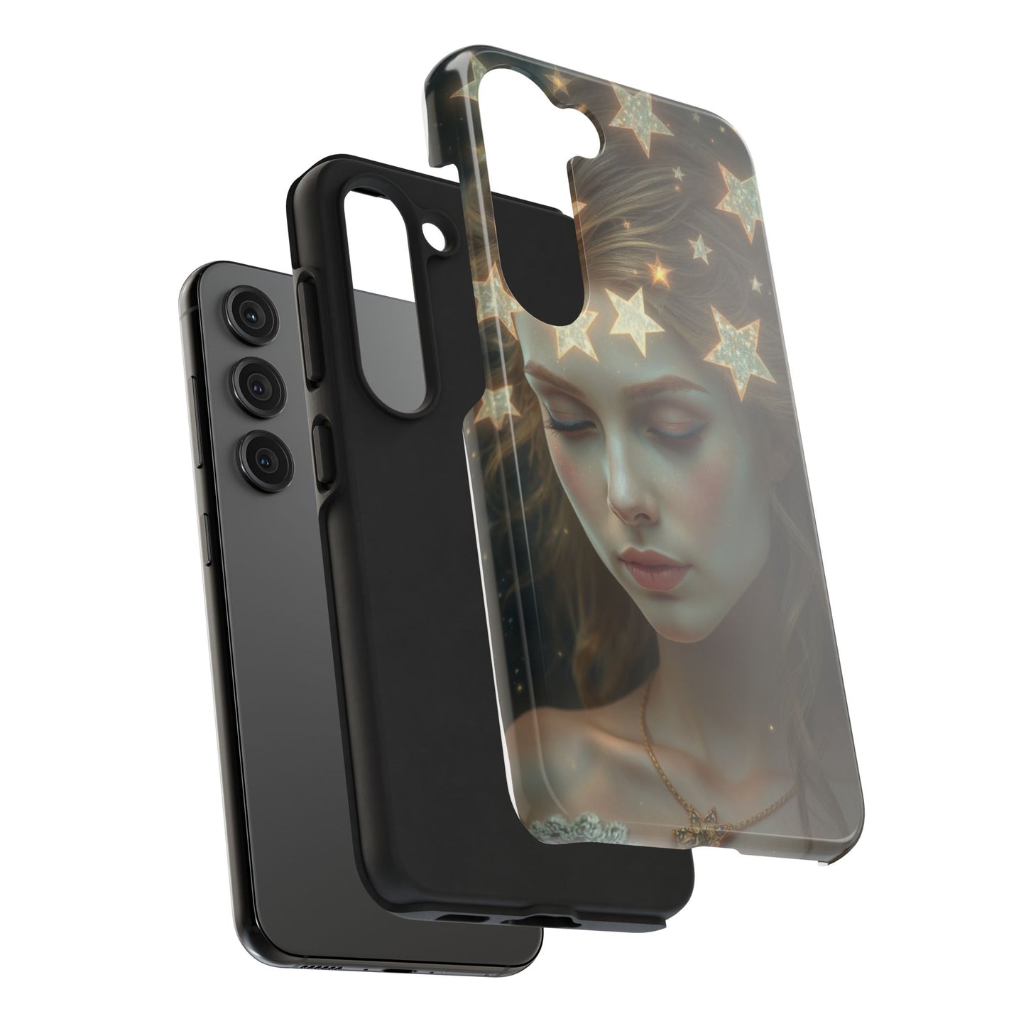 Celestial Dream Tough Phone Case - Artistic Starry Design for Style Enthusiasts