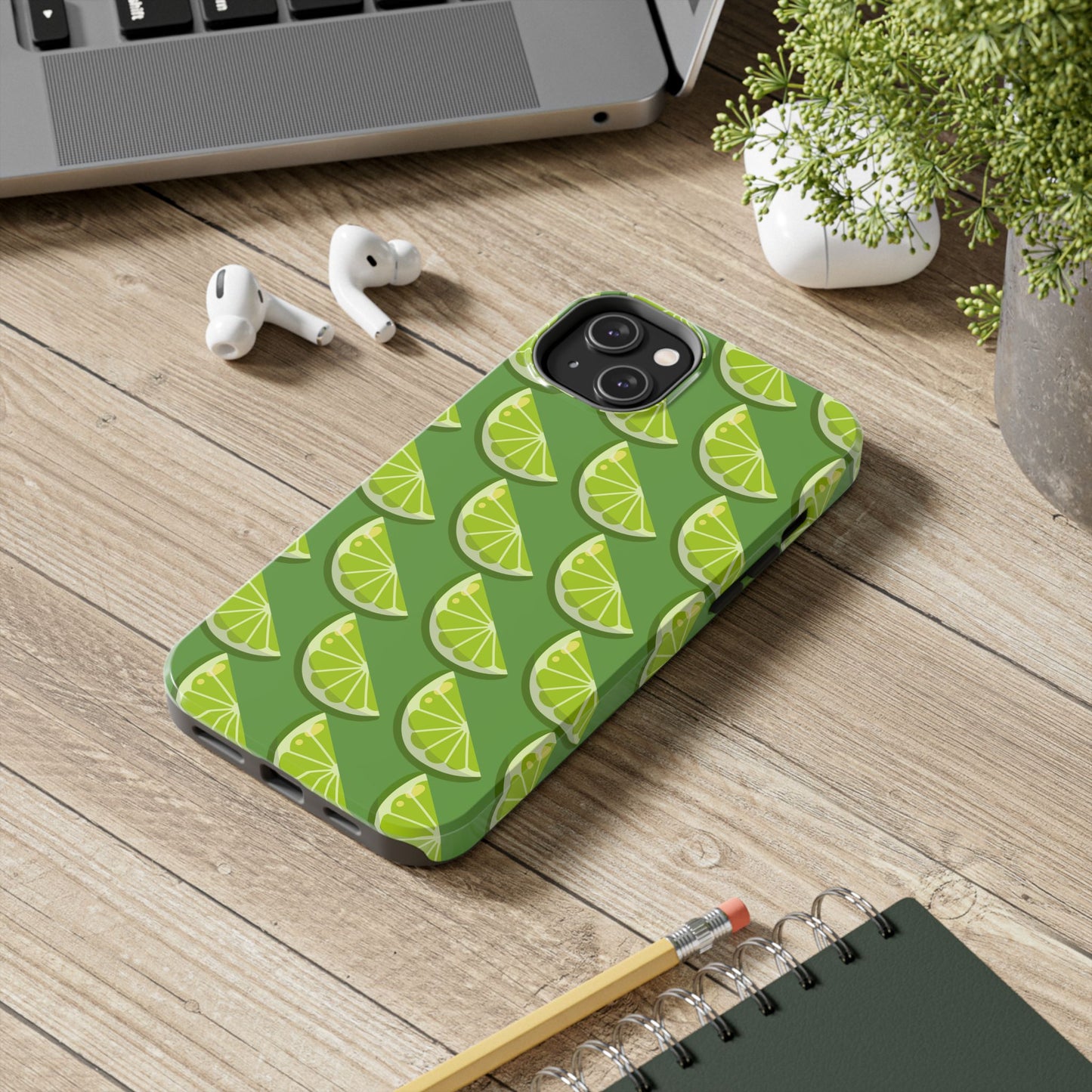 Lime Slice Tough Phone Case - Green Party - for iPhone