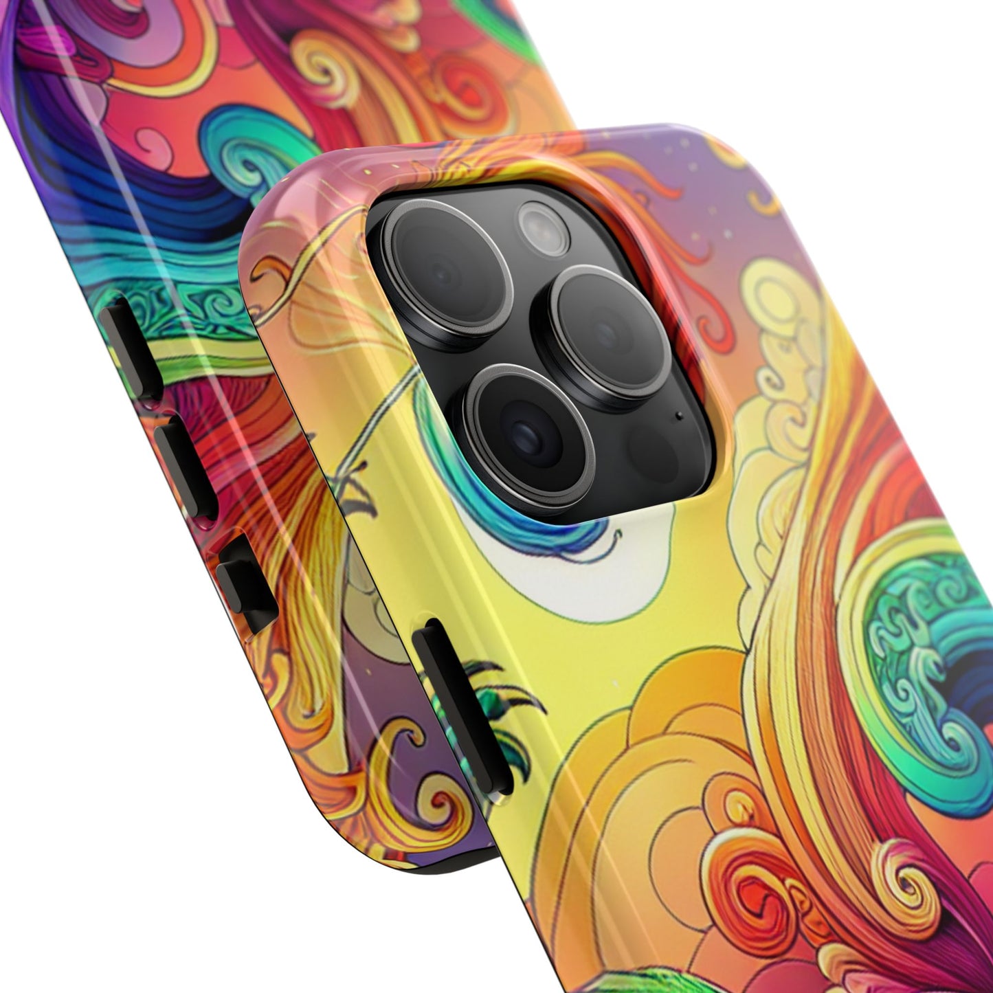 Fantasy Ocean Waves Tough Phone Case - Colorful Protective Cover - for iPhone