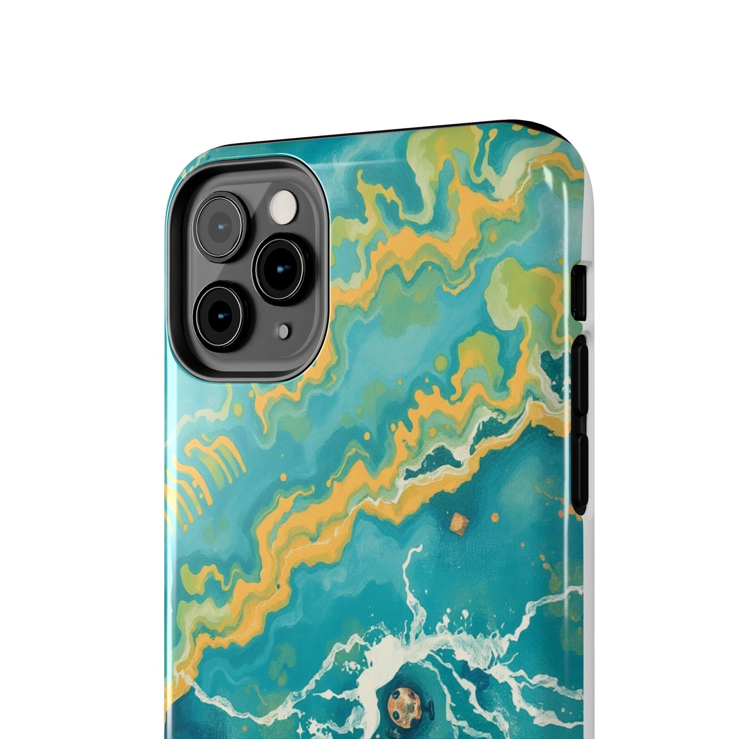 Ocean Wave Tough Phone Case – Durable Protection with Abstract Art Design