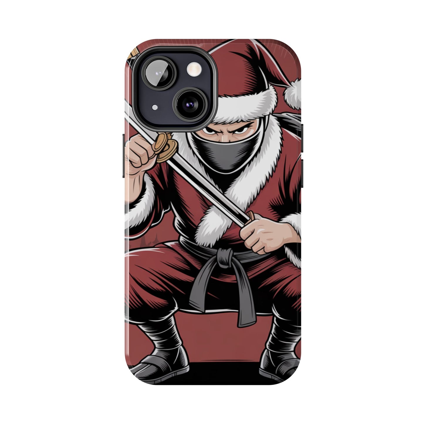 Ninja Santa Tough Phone Case | Durable Holiday Phone Cover for iPhone