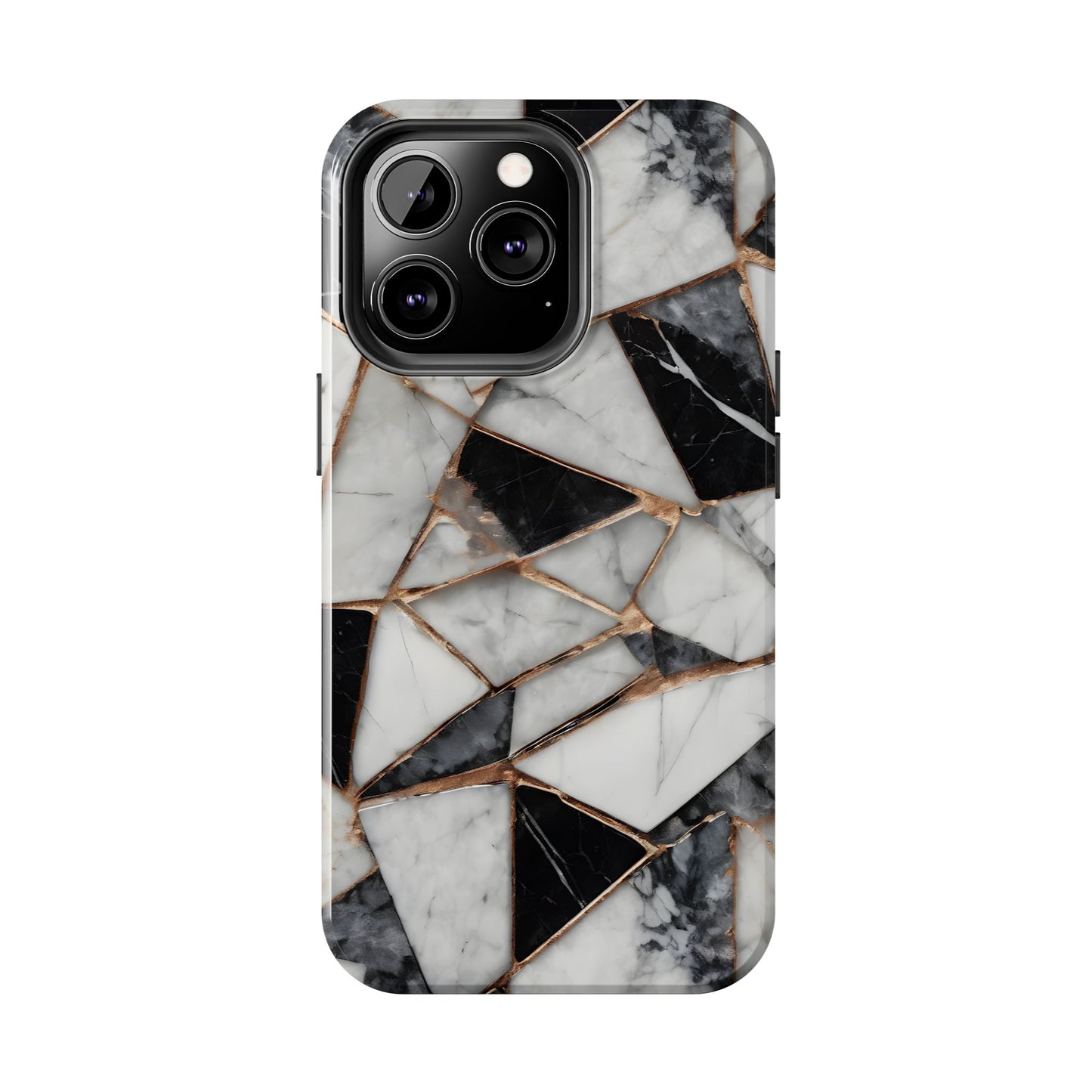 Elegant Marble Tough Phone Case - Stylish Protection for iPhone