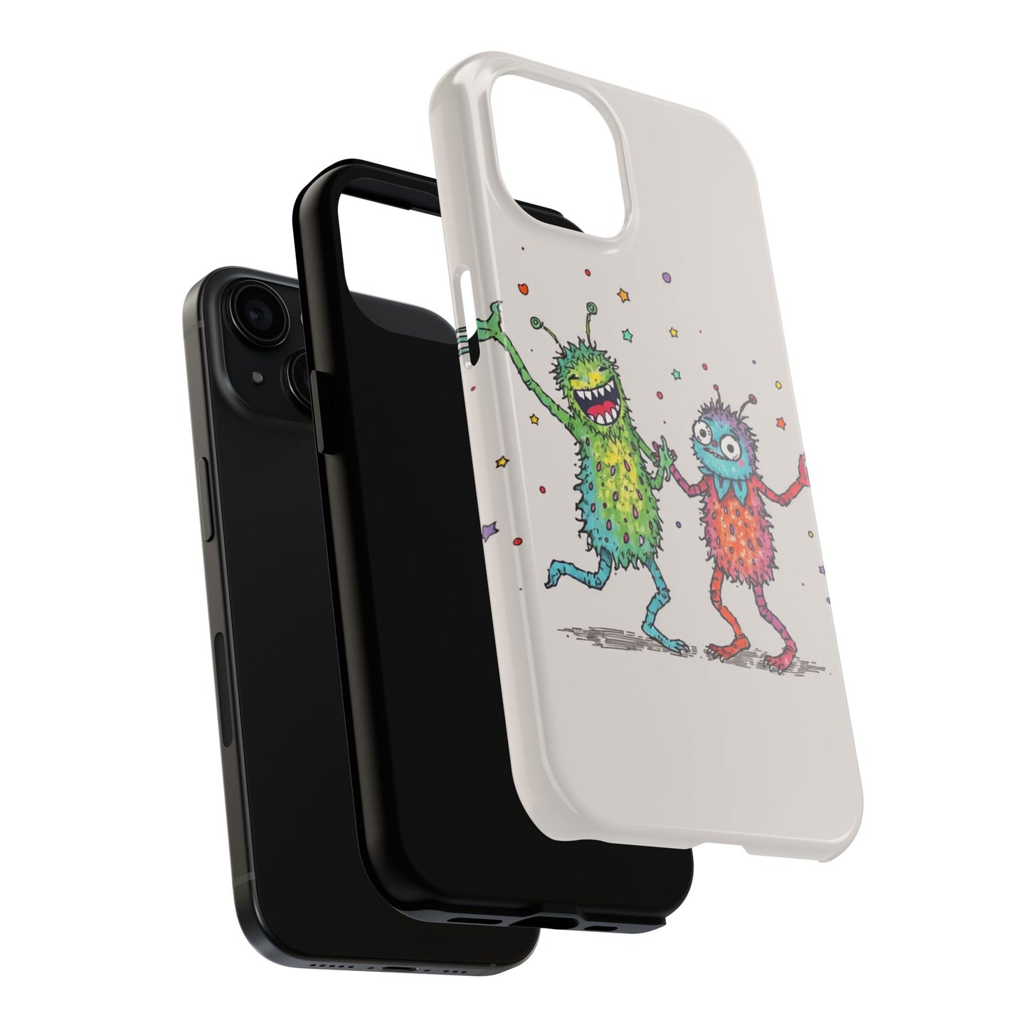 Colorful Monster Tough Phone Case - Fun and Playful Design
