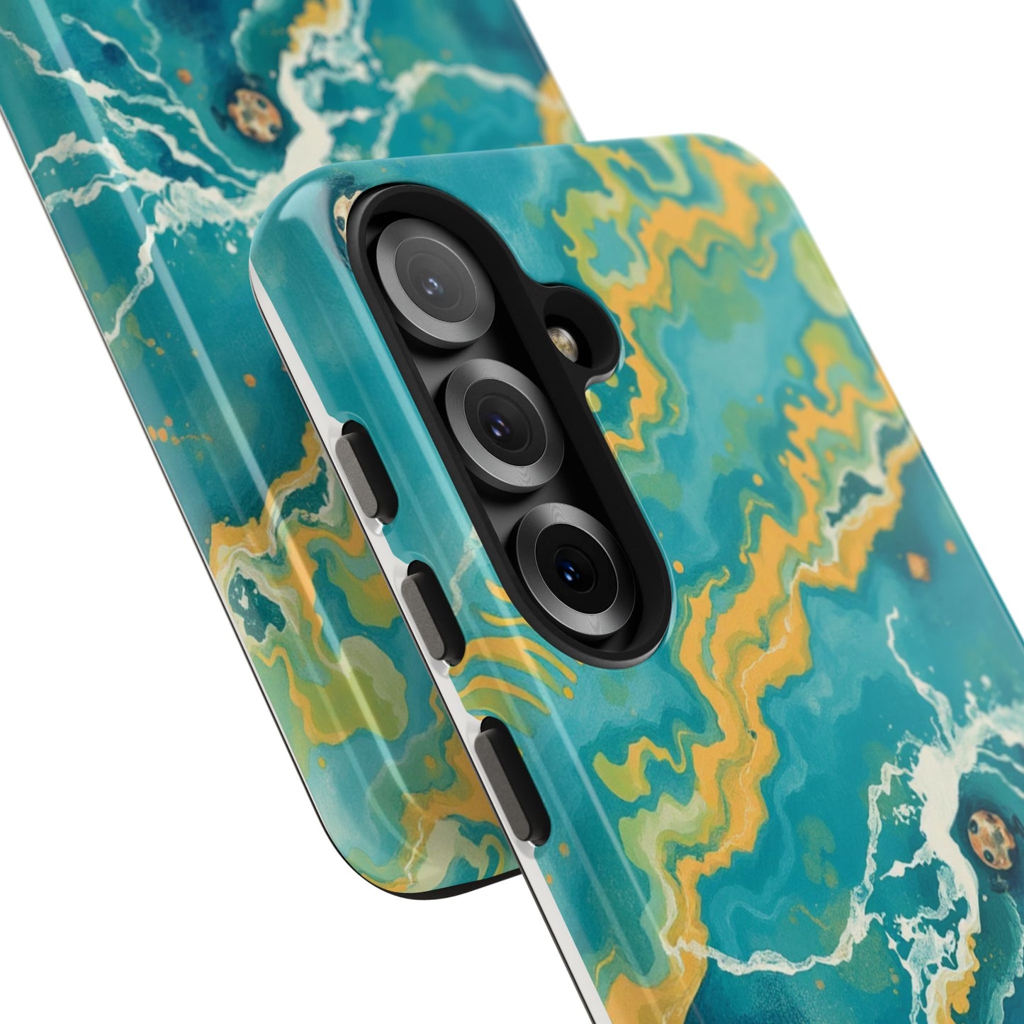 Ocean Wave Tough Phone Case – Durable Protection with Abstract Art Design