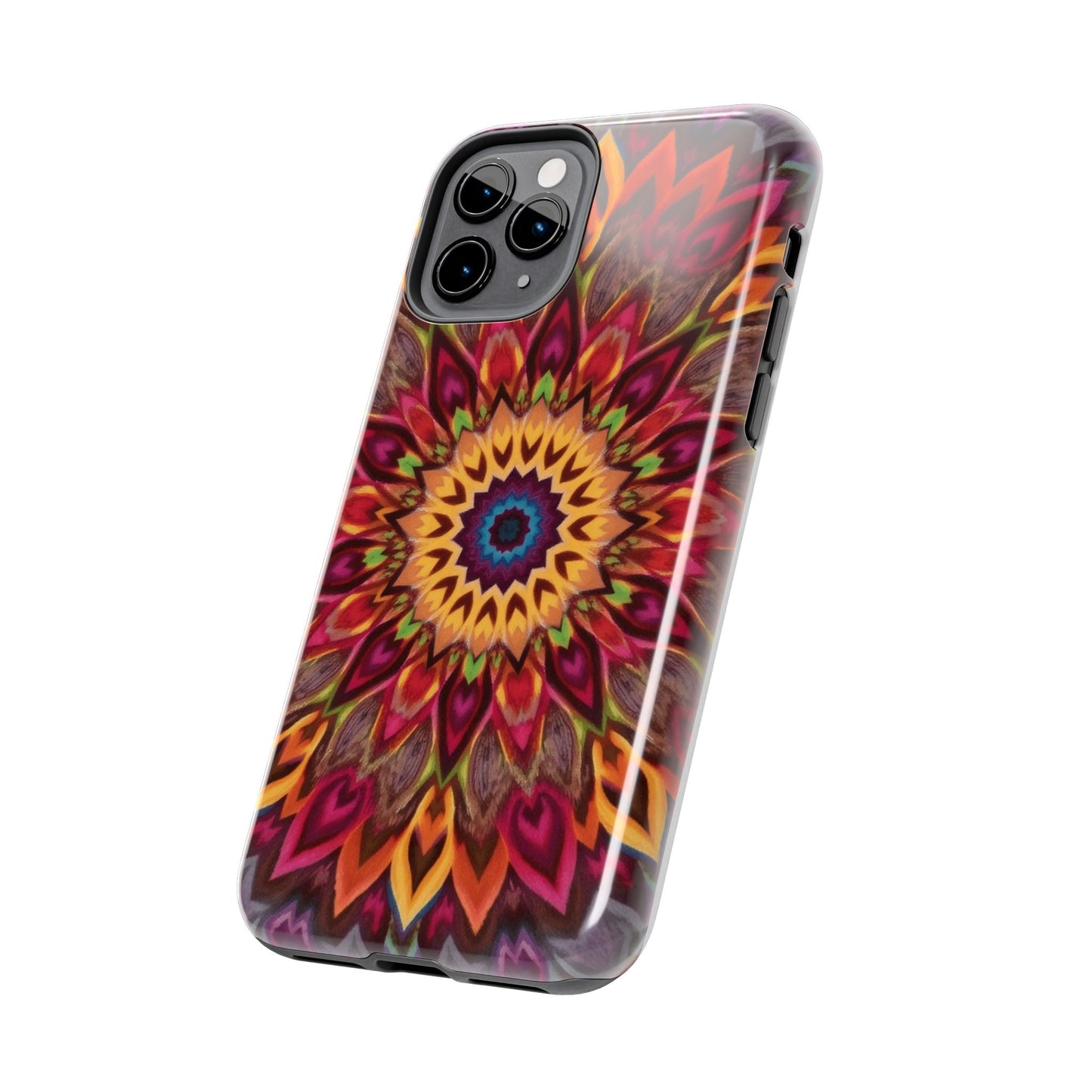 Vibrant Floral Mandala Tough Phone Case | Stylish and Durable Protection - for iPhone