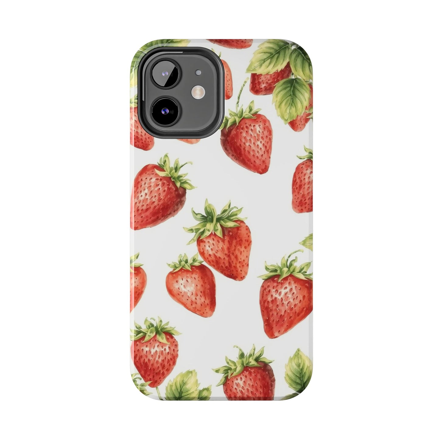 Strawberry Tough Phone Case - Durable Protection with a Fresh Design - for iPhone