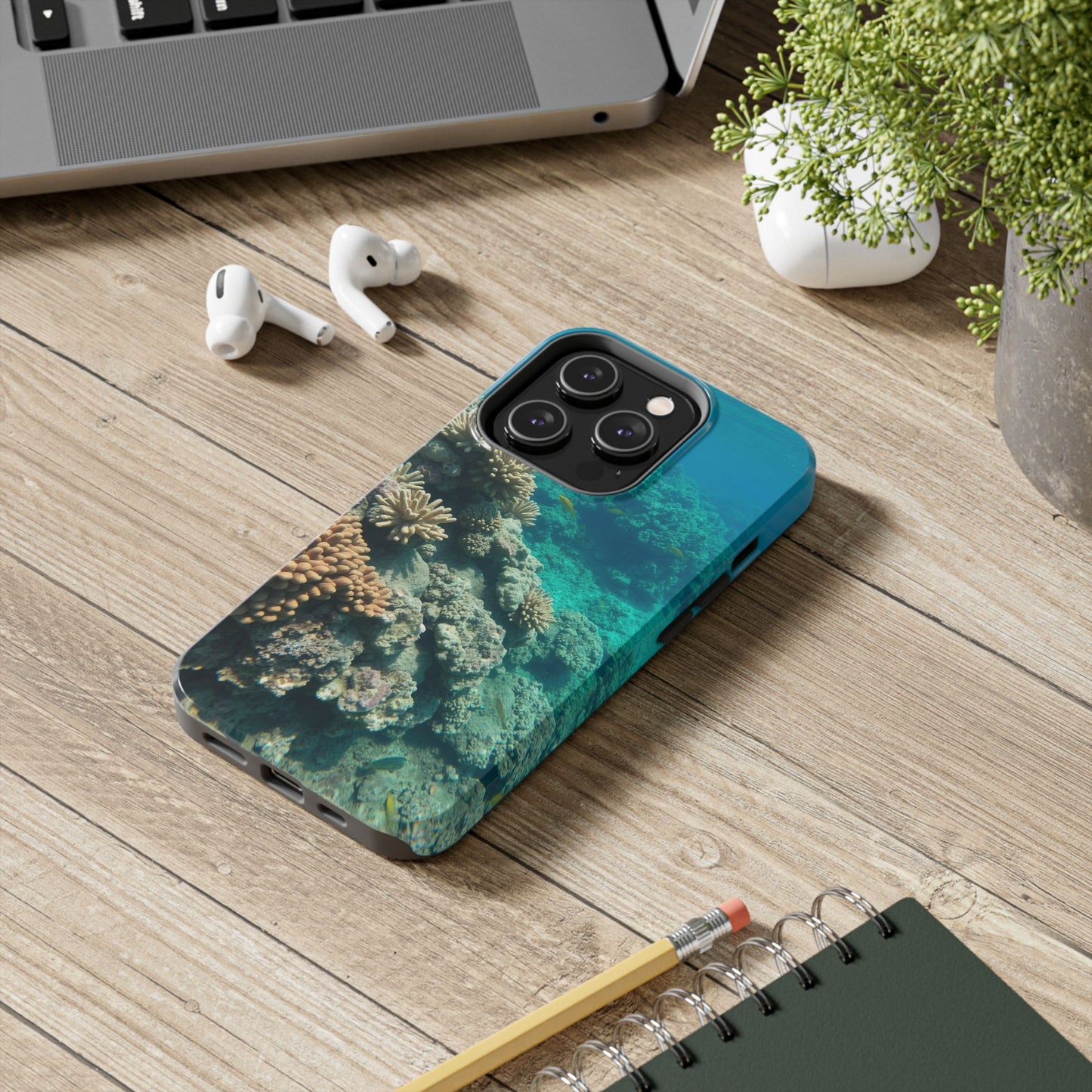 Coral Reef Tough Phone Case - Ocean Vibes Protection for Adventure Lovers