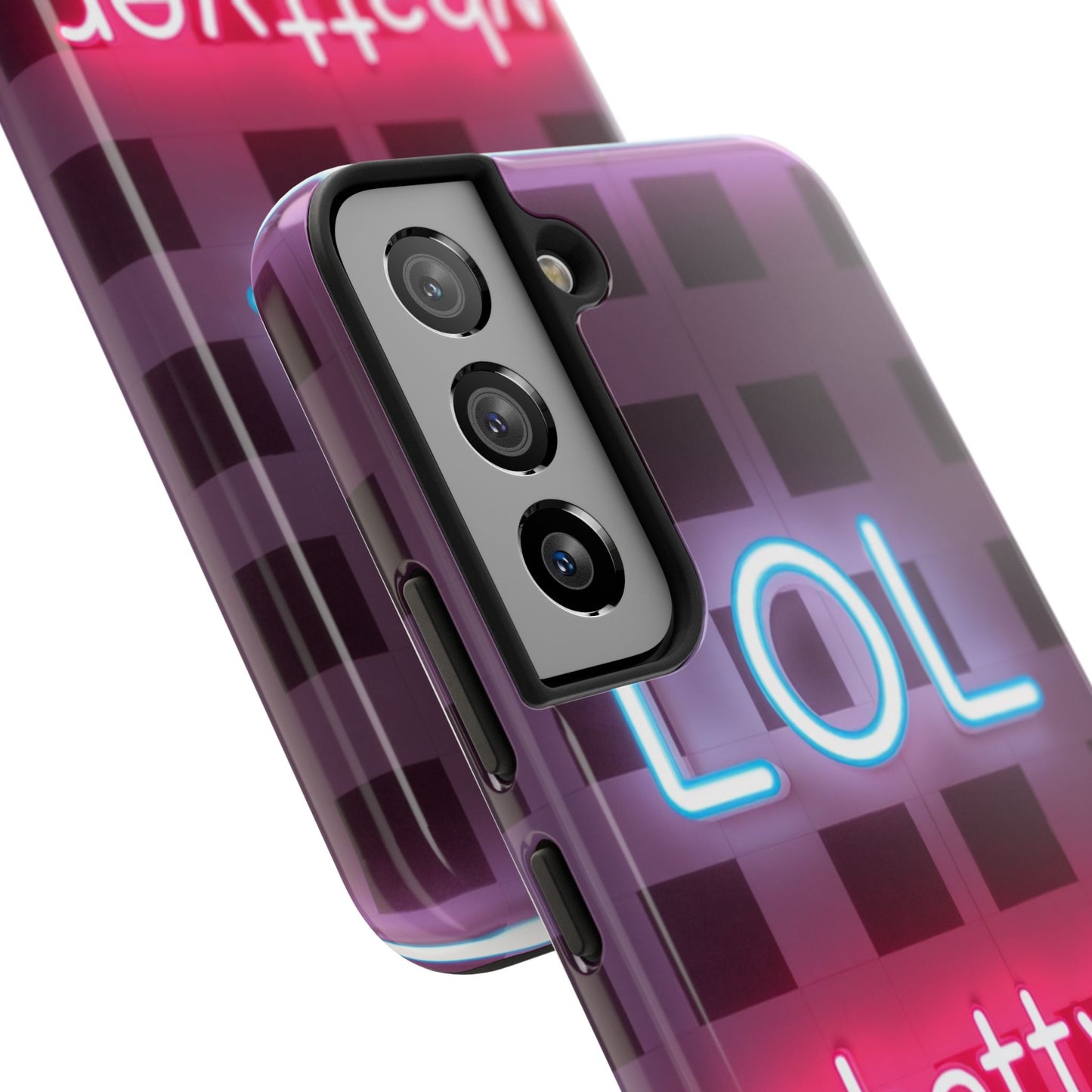 Neon Vibe Tough Phone Case - 'LOL Whatevr' Design for Trendsetters