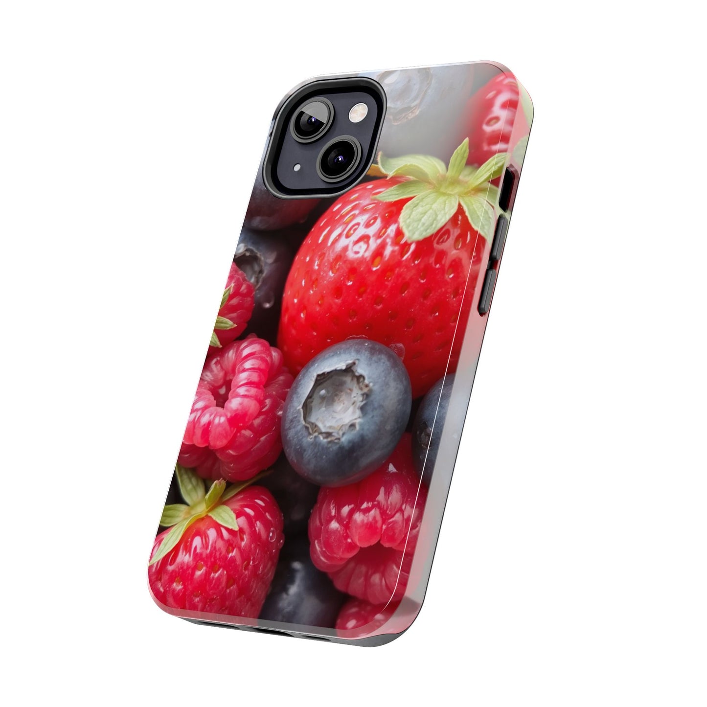 Fruit-Themed Tough Phone Case - Berry Burst Design