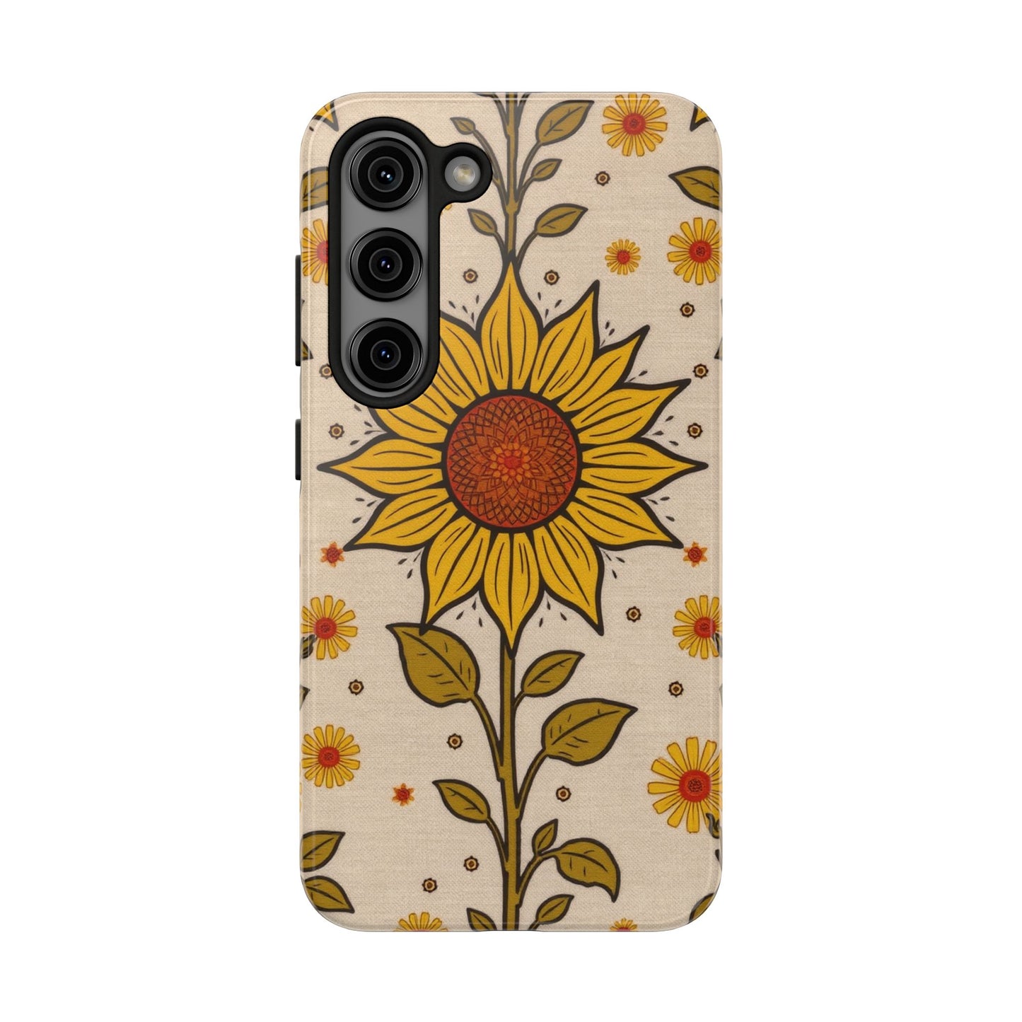 Bright Sunflower Origins Tough Phone Case - Floral Design for Nature Lovers - for iPhone