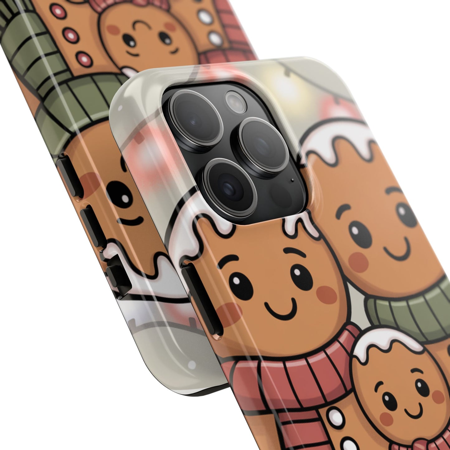 Gingerbread Cartoon Family Tough Phone Case – Festive Holiday Protection