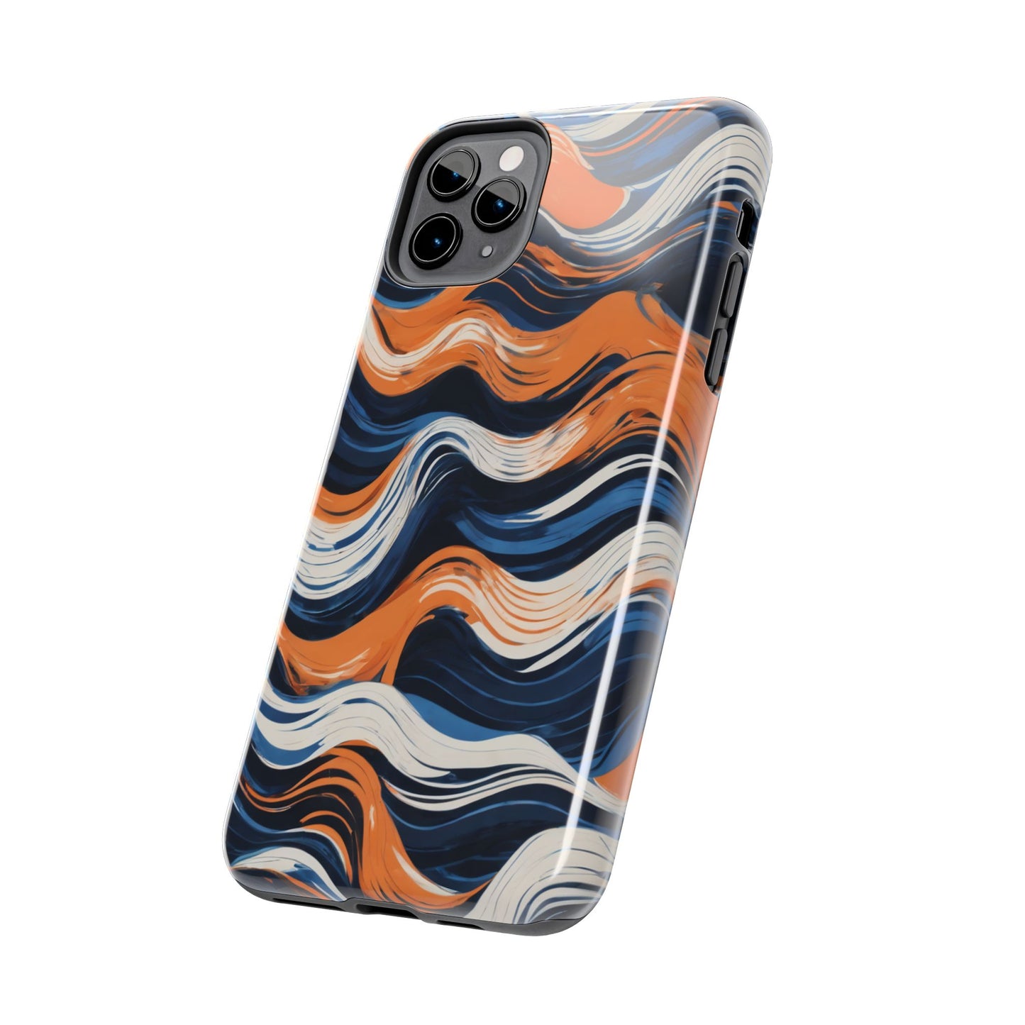 Wave Pattern Tough Phone Case - Stylish and Durable for Modern Lifestyle - for iPhone