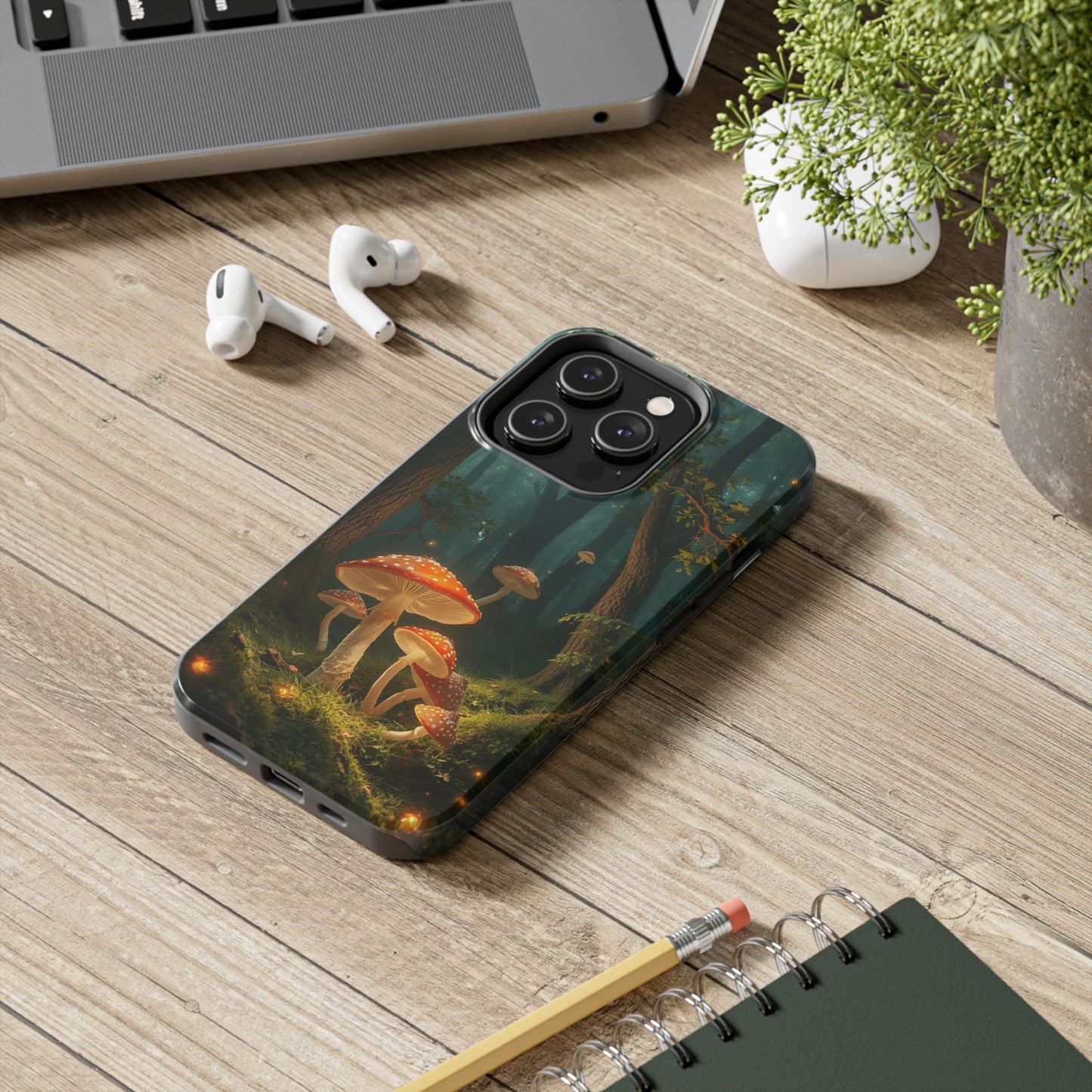 Whimsical Mushroom Tough Phone Case - Forest Fantasy Design