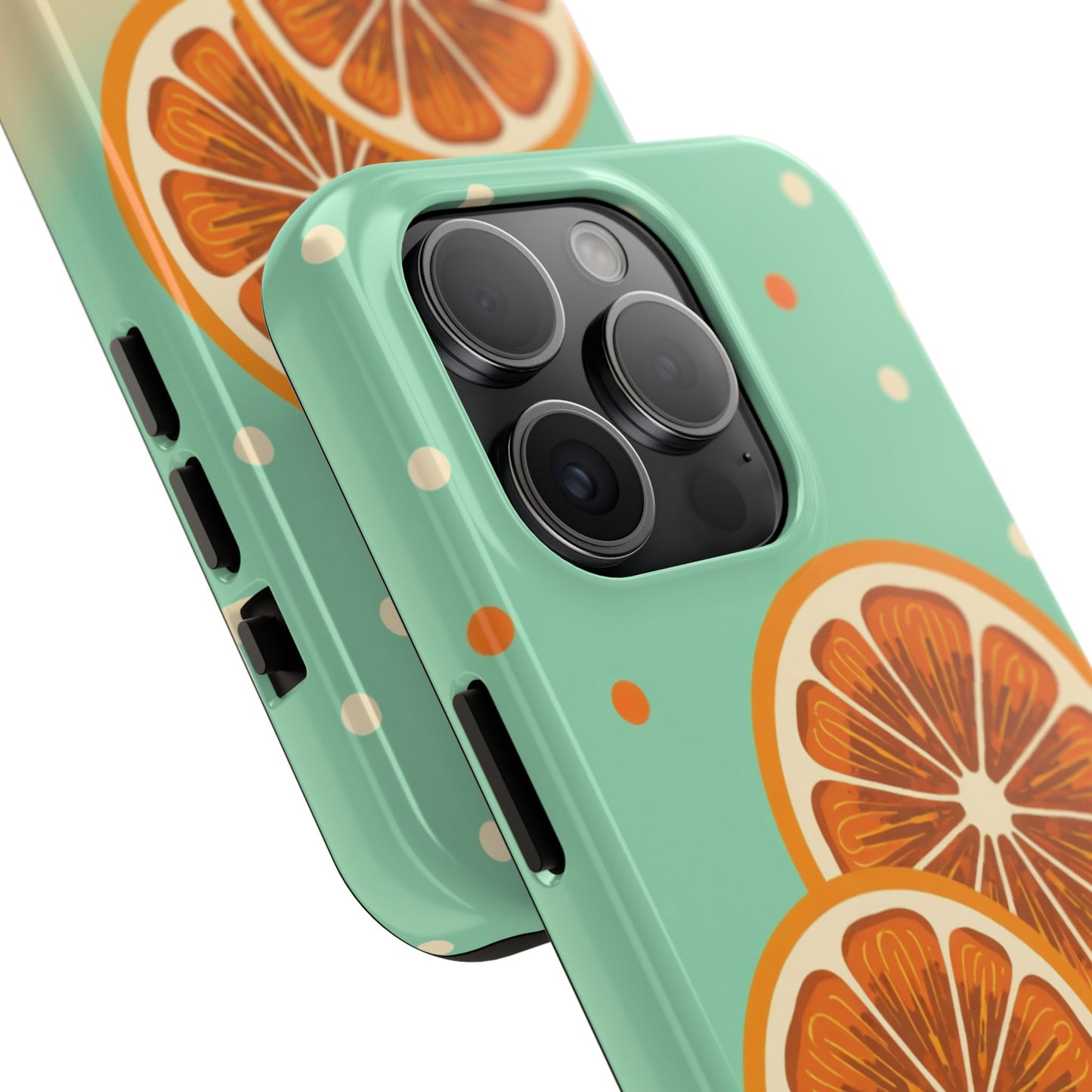 Citrus Vibe Tough Phone Case - Fun Orange Slice Design