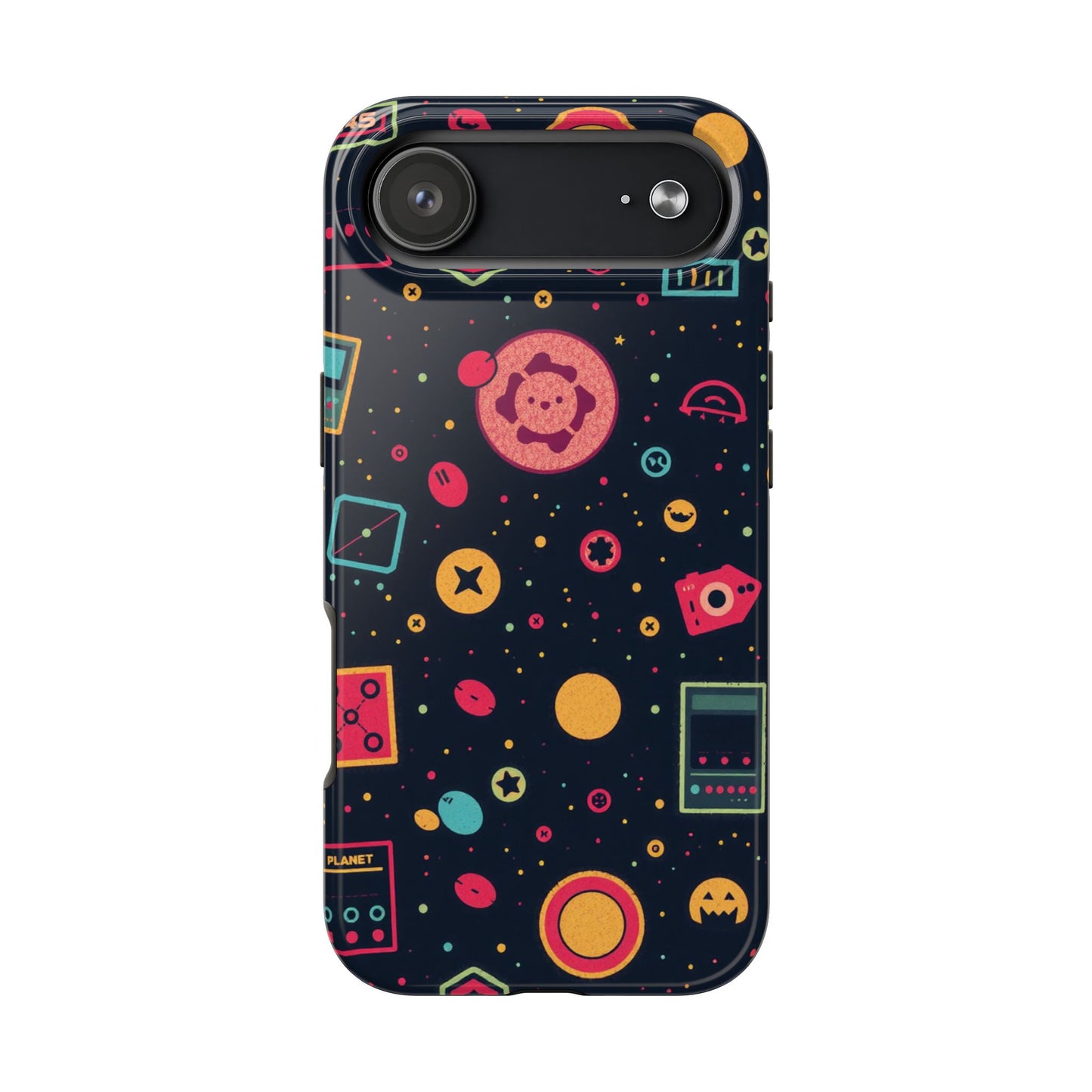 Colorful Space-Themed Tough Phone Case - Fun & Durable Protection for All Ages - for iPhone