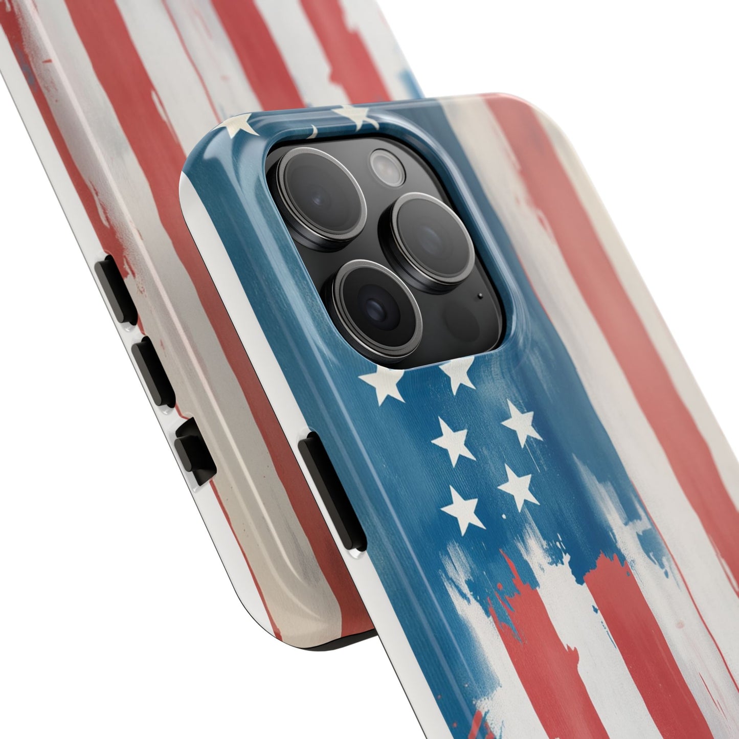 Patriotic Tough Phone Cases - Abstract USA Flag Design for Durable Protection - for iPhone