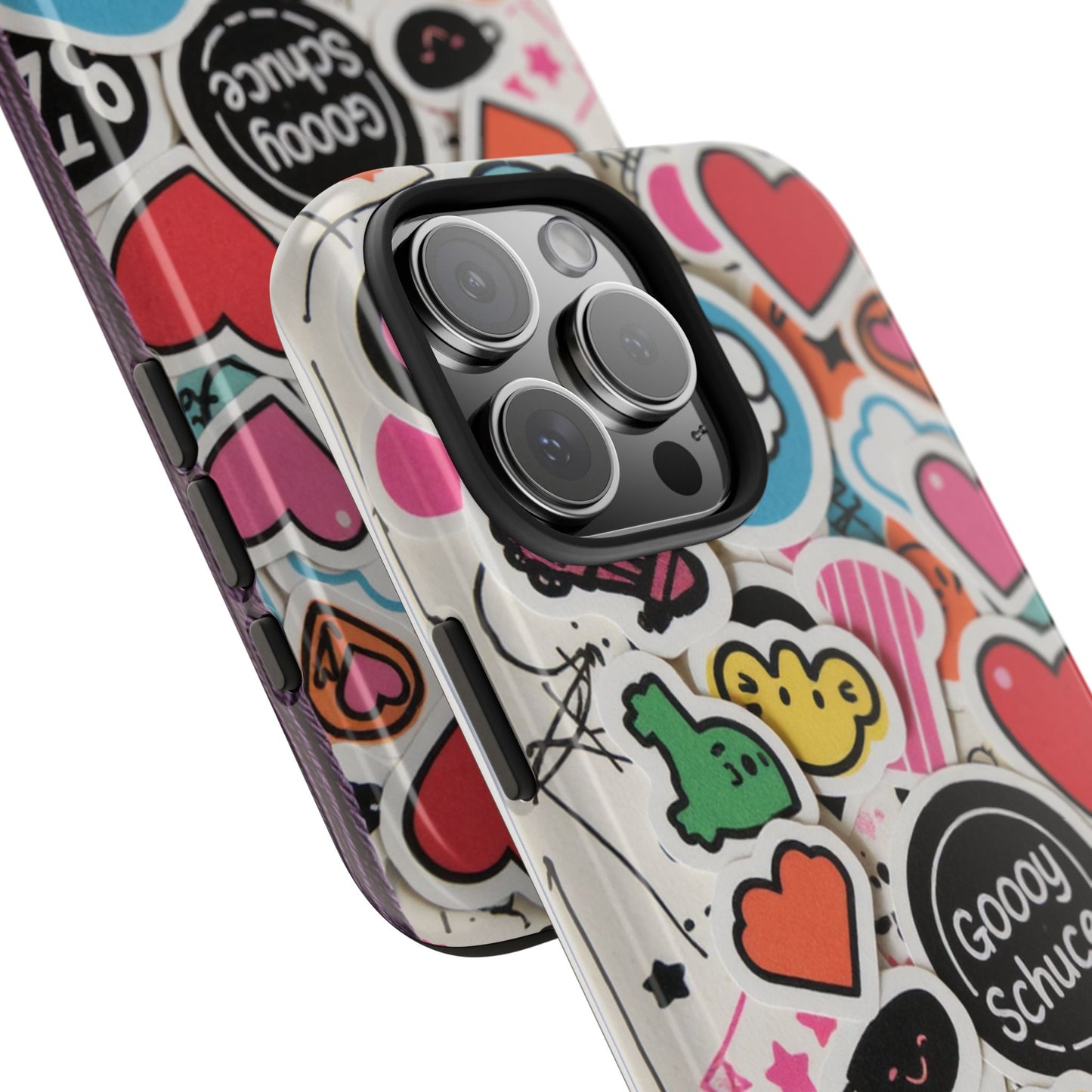 Colorful Stickers Phone Case - Fun & Trendy Tough Phone Cases