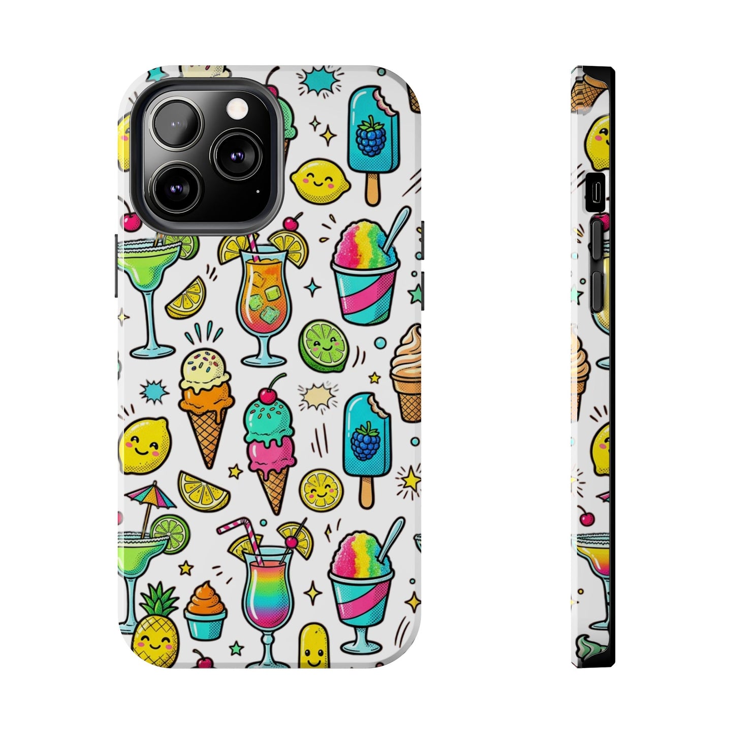 Tough Phone Case — Summer Ice Cream & Cocktails Pattern