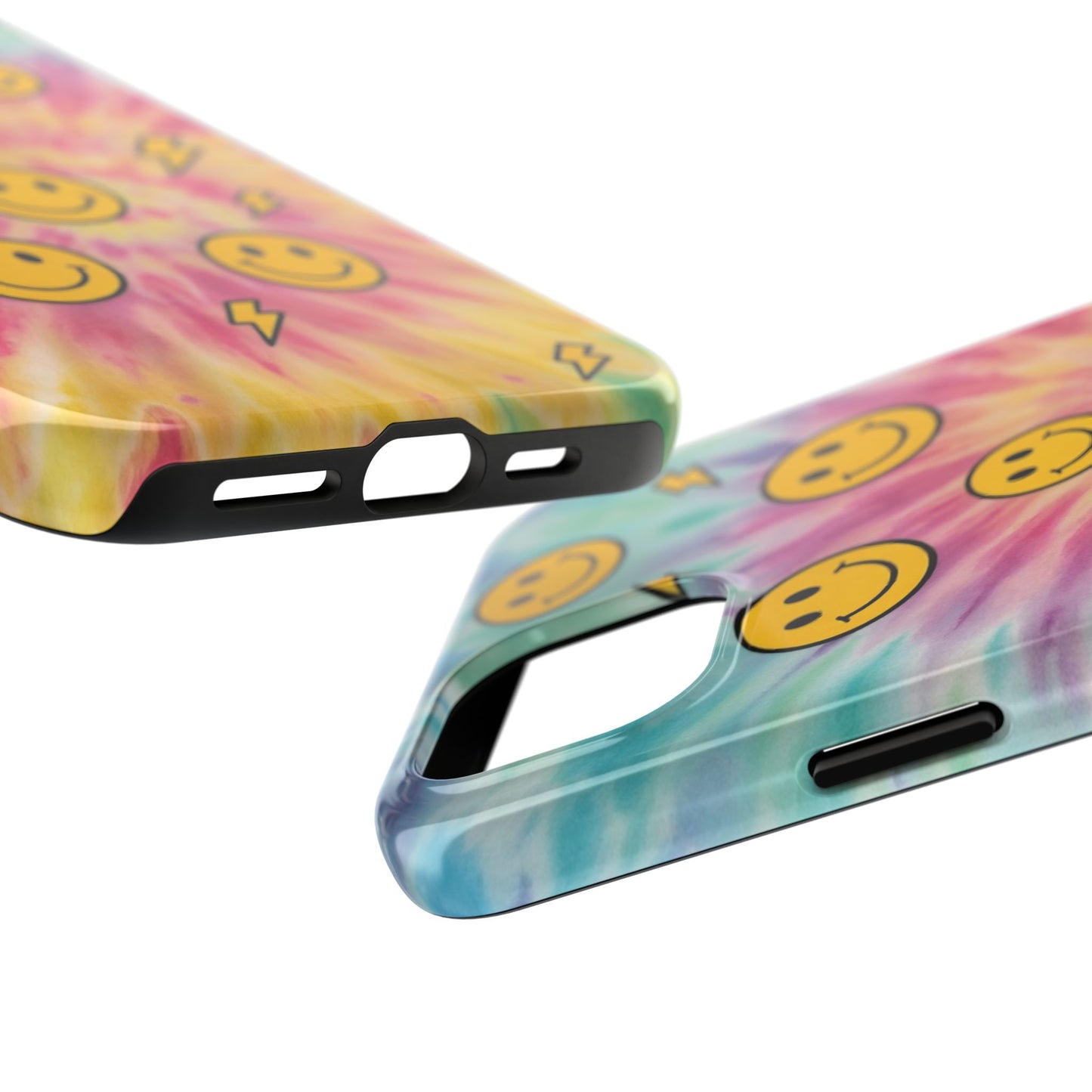 Colorful Smiley Lightning Tough Phone Case - Fun & Durable