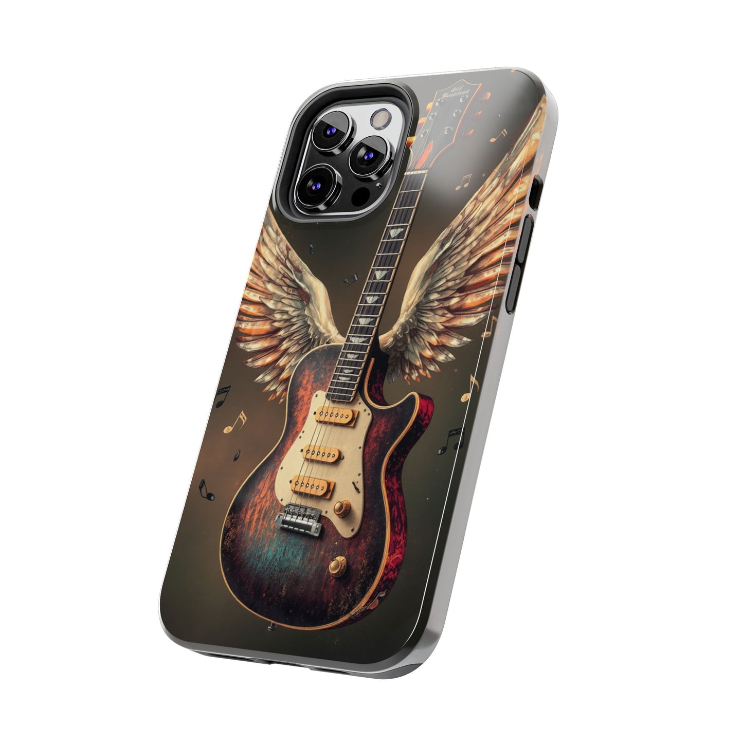 Inspirational Guitar Wing Phone Case - Tough Protection for Music Lovers