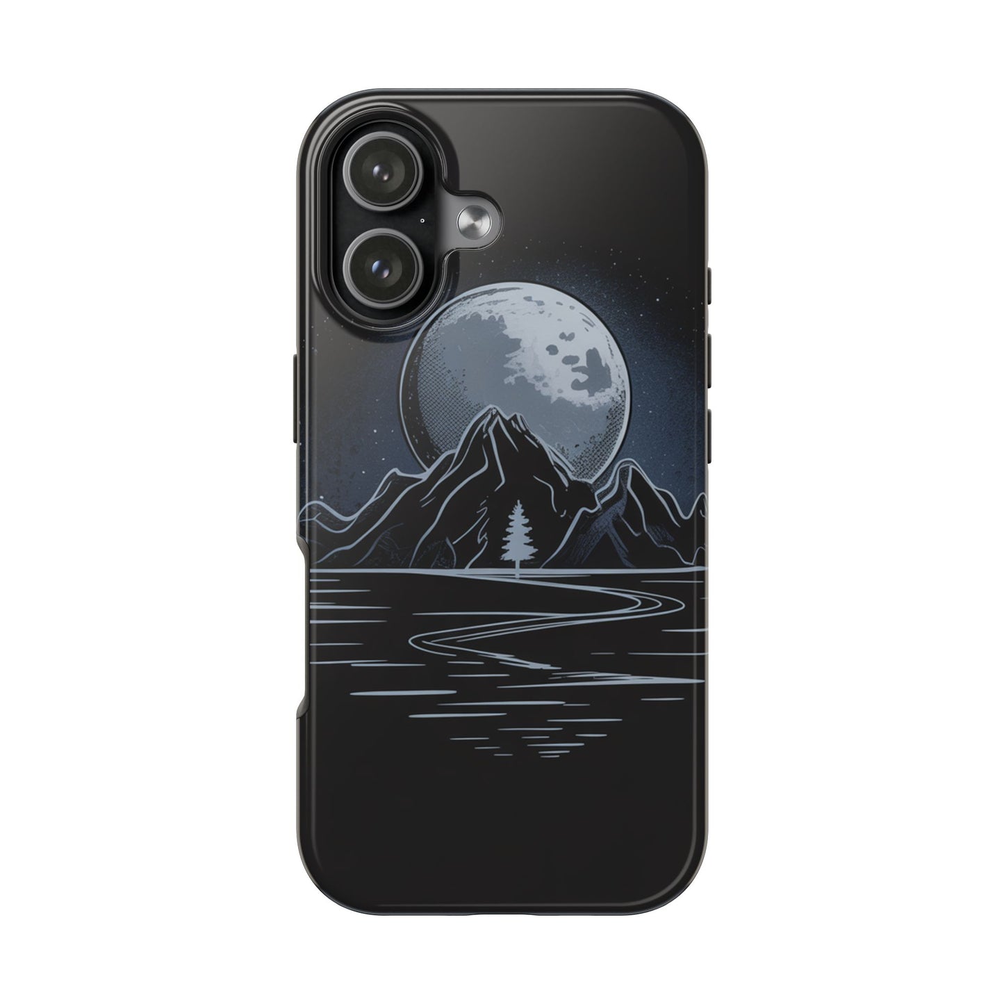 Moonlit Mountain Tough Phone Case Dark Fantasy
