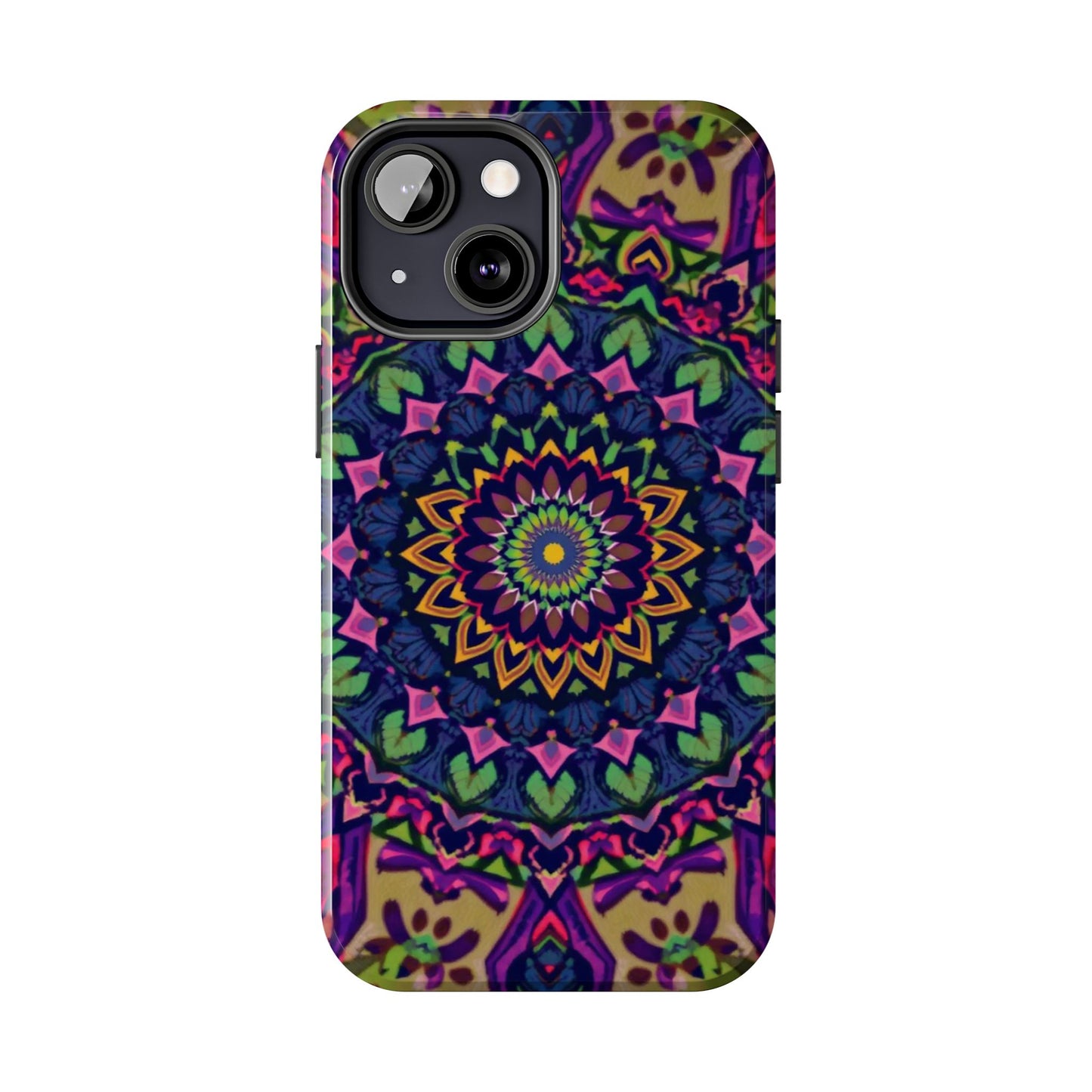 Vibrant Mandala Tough Phone Case - Colorful, Purple Fusion, Durable Protection for Your Device - for iPhone