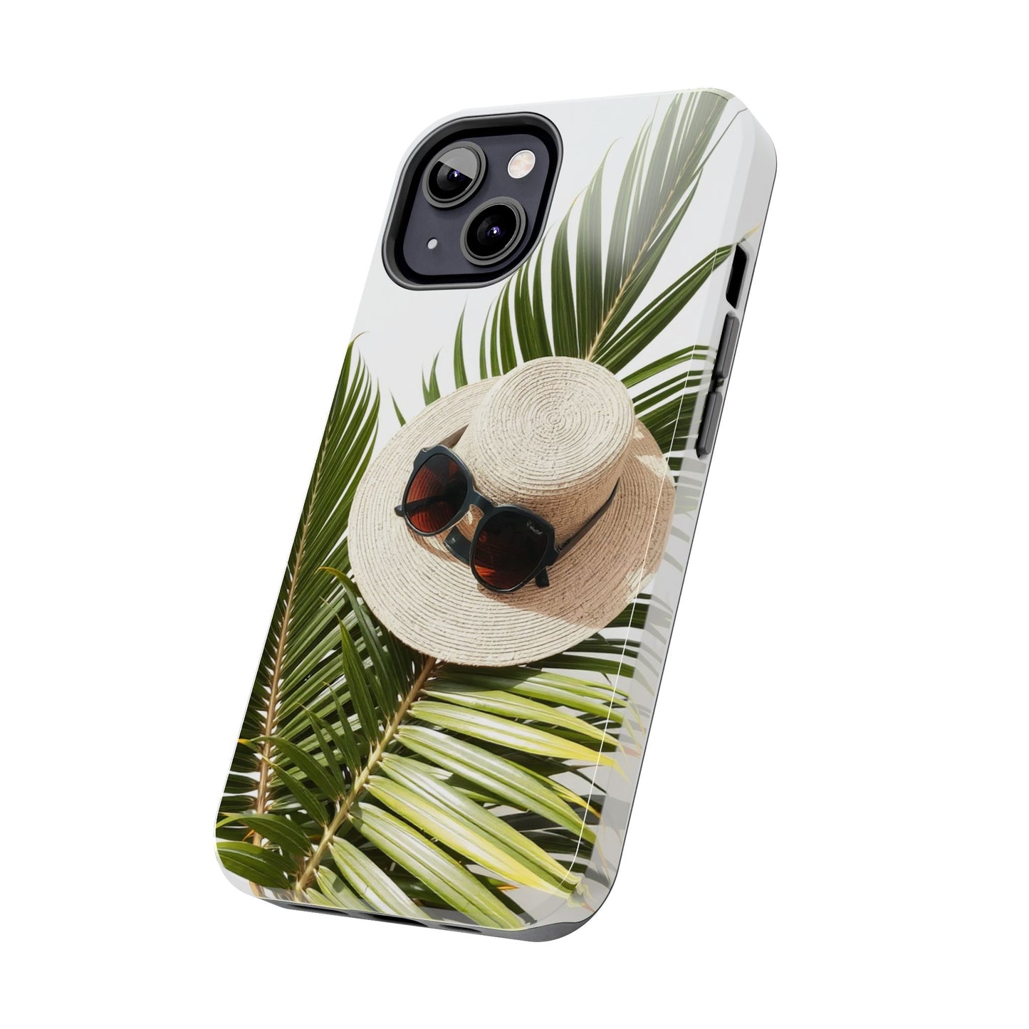 Tropical Phone Case - Summer Vibes with Hat & Sunglasses Design