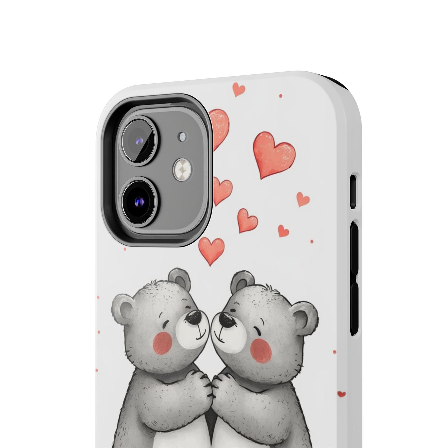 Cute Bear Love Tough Phone Case - Perfect for Valentine's Day & Couples