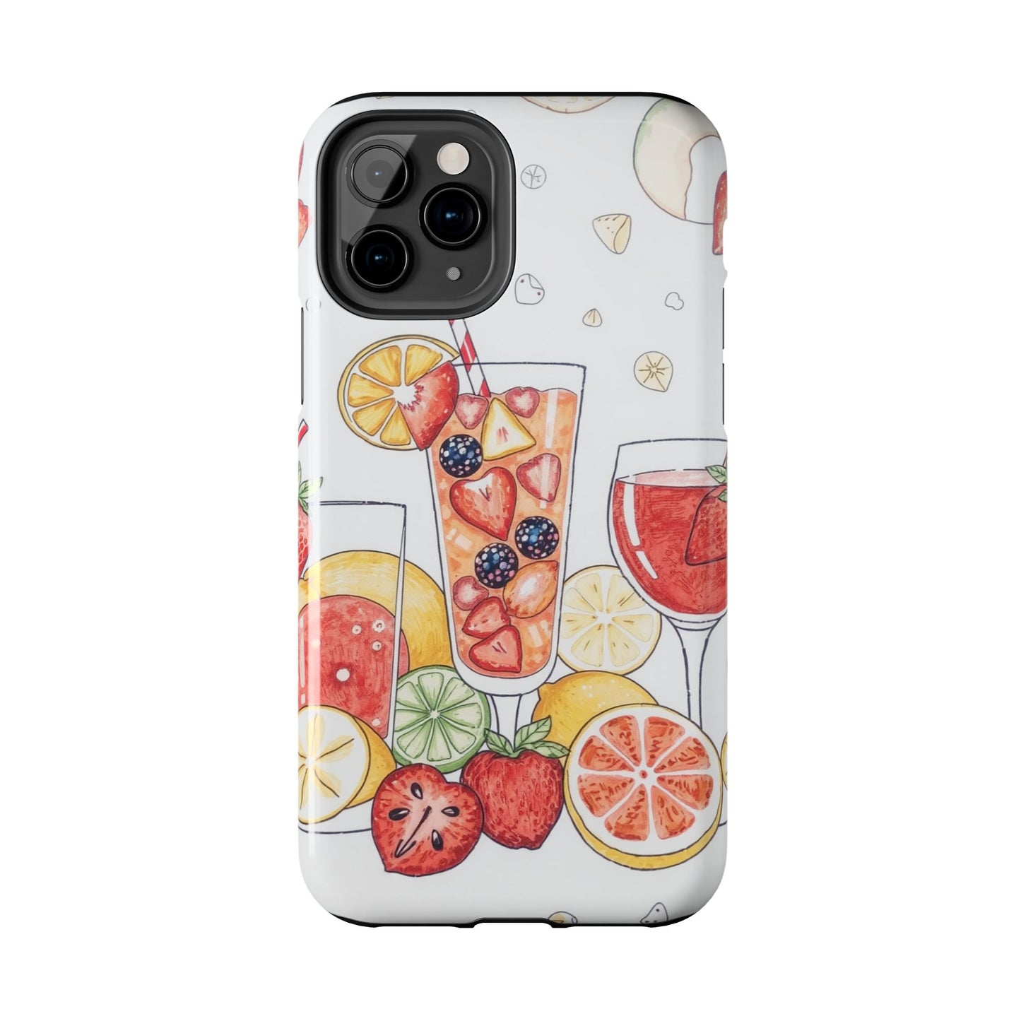 Colorful Fruit Cocktail Tough Phone Case - Perfect for Summer Vibes