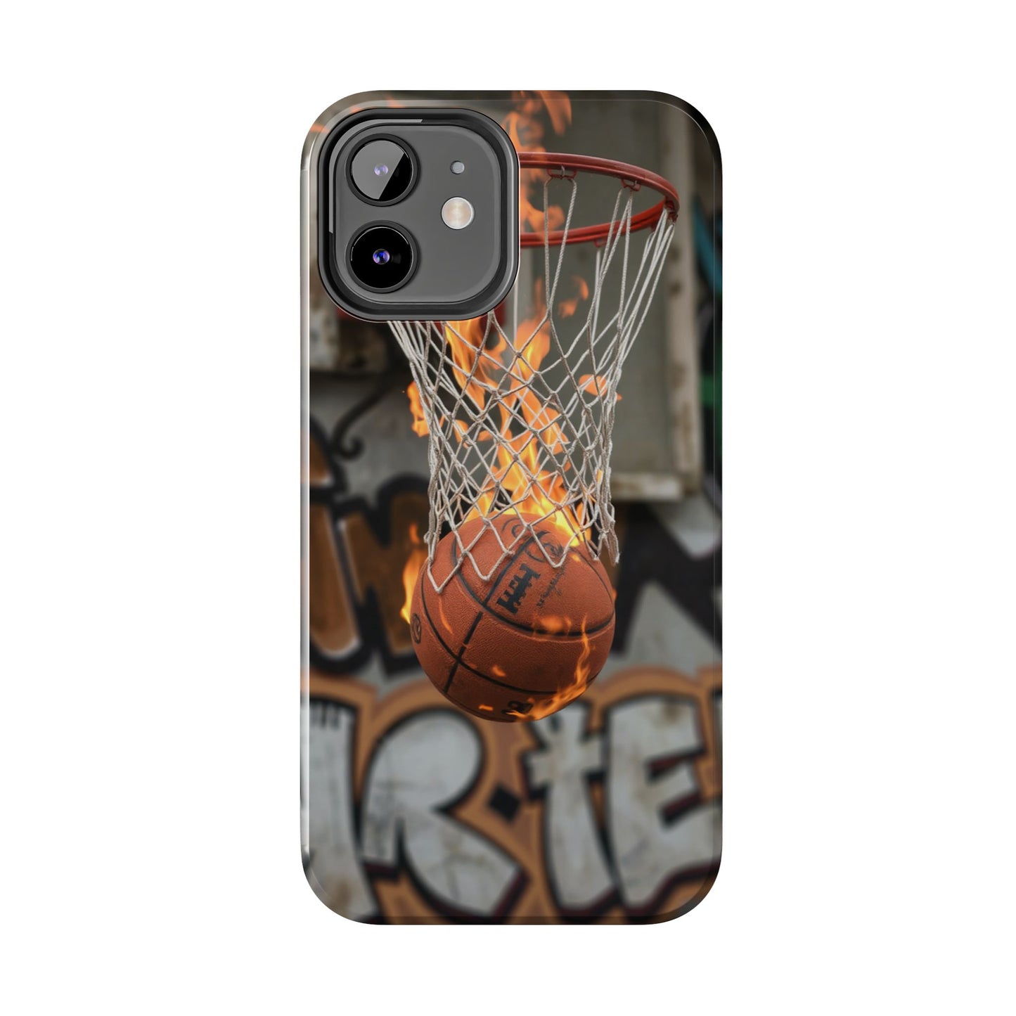 Fire Basketball Tough Phone Case - Durable Sporty Design for Athletes & Fans