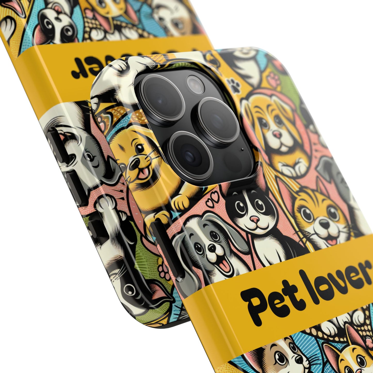 Pet Lover Tough Phone Case - Colorful Animal Design - for iPhone